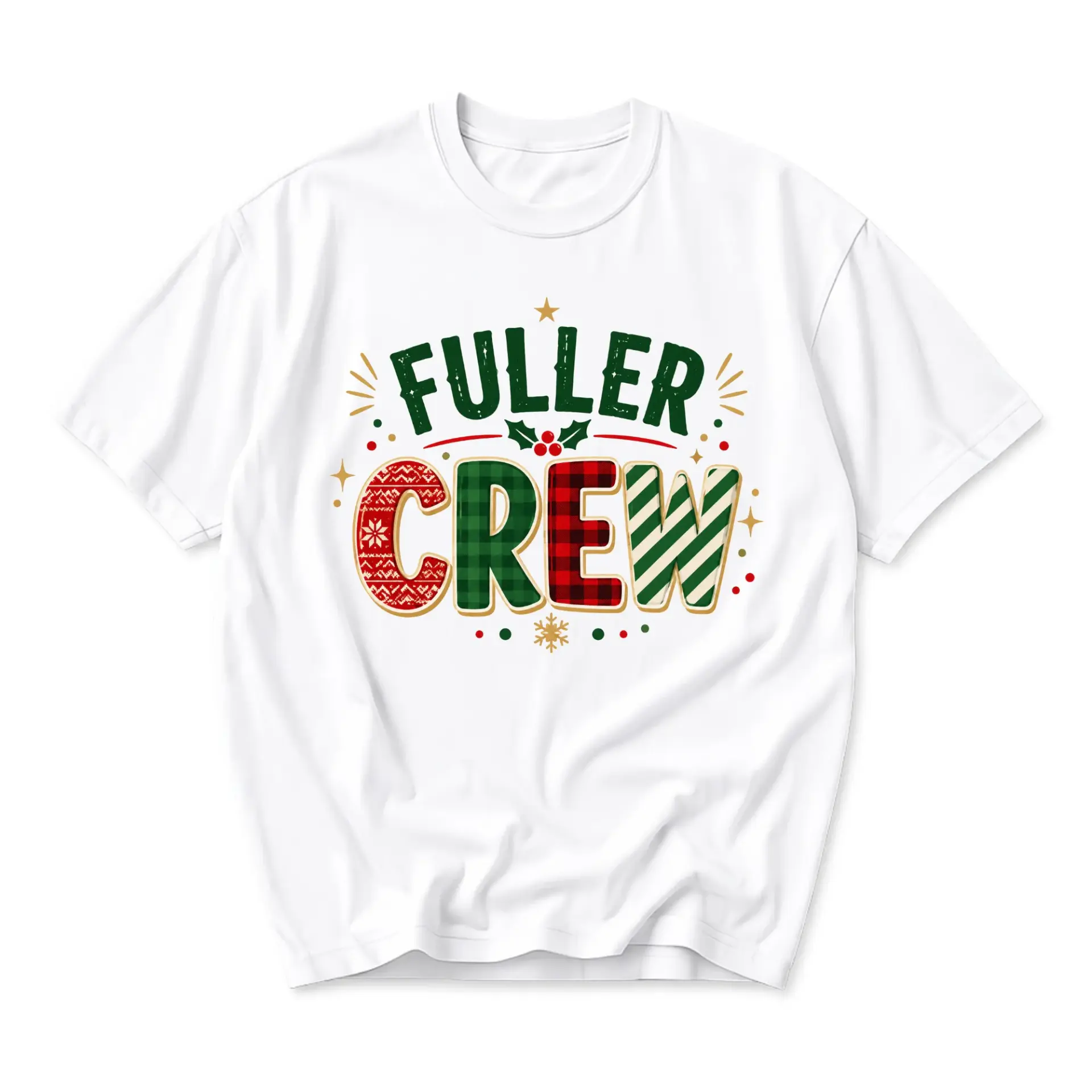 Graphic Tee Fuller Crew Holiday Shirt Unisex Winter Festive Apparel Soft Cotton Blend Casual Short Sleeve Top