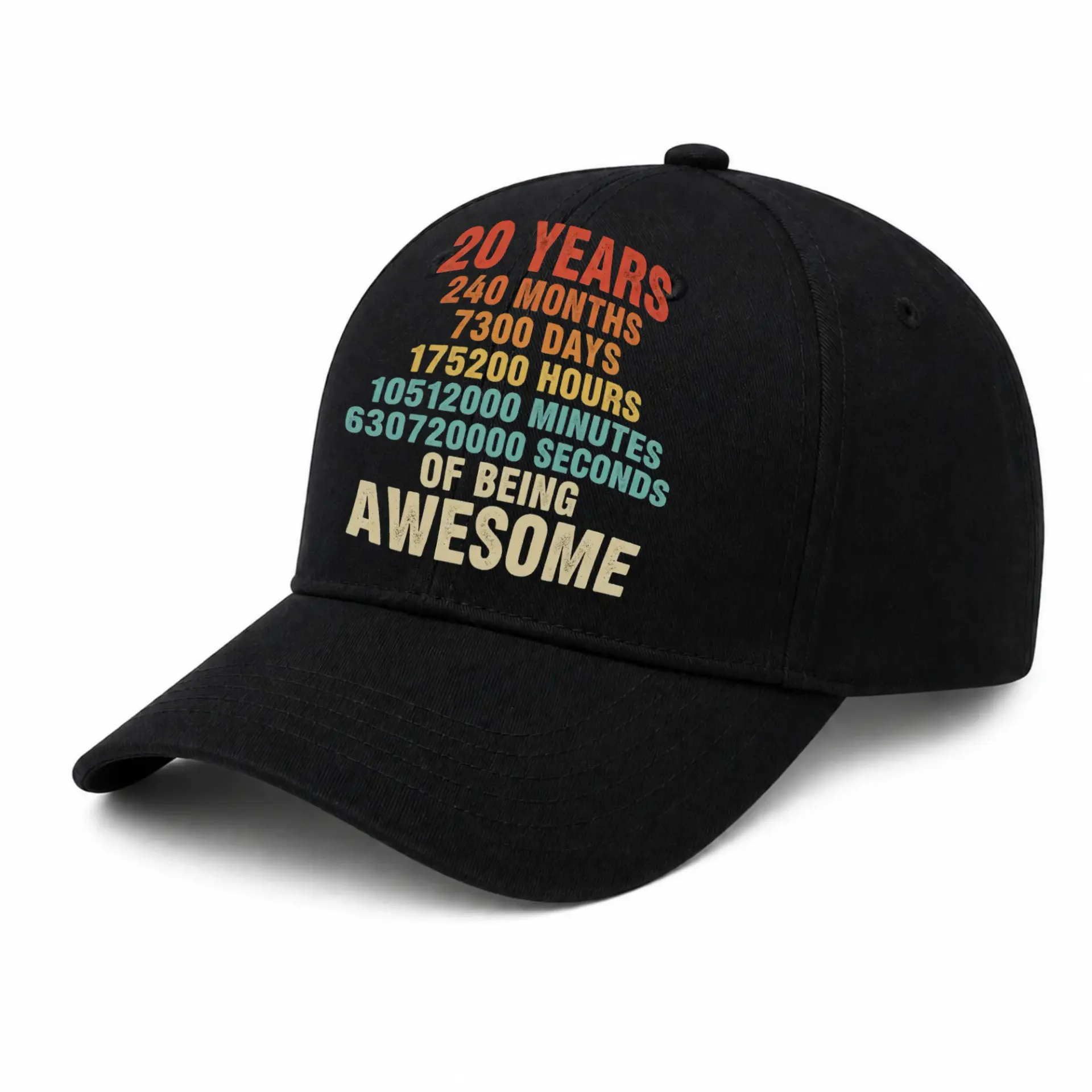 Baseball Cap Vintage Retro Style Twenty Years of Being Awesome Hat