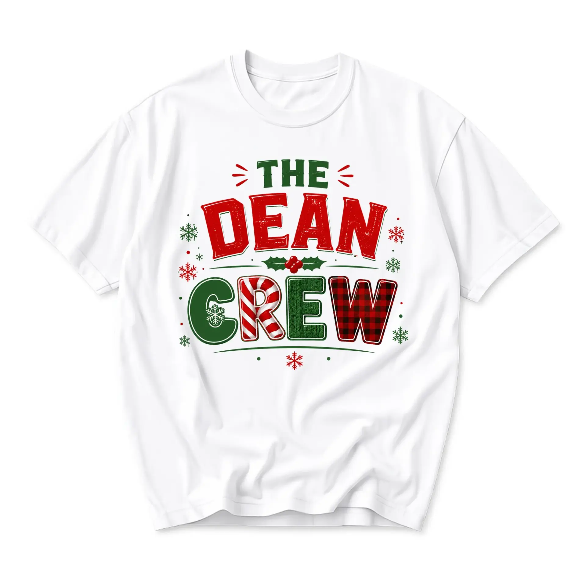 Funny Shirt the Dean Crew Christmas Holiday Graphic Tee Unisex Casual Apparel for Everyday Winter Season Outfit