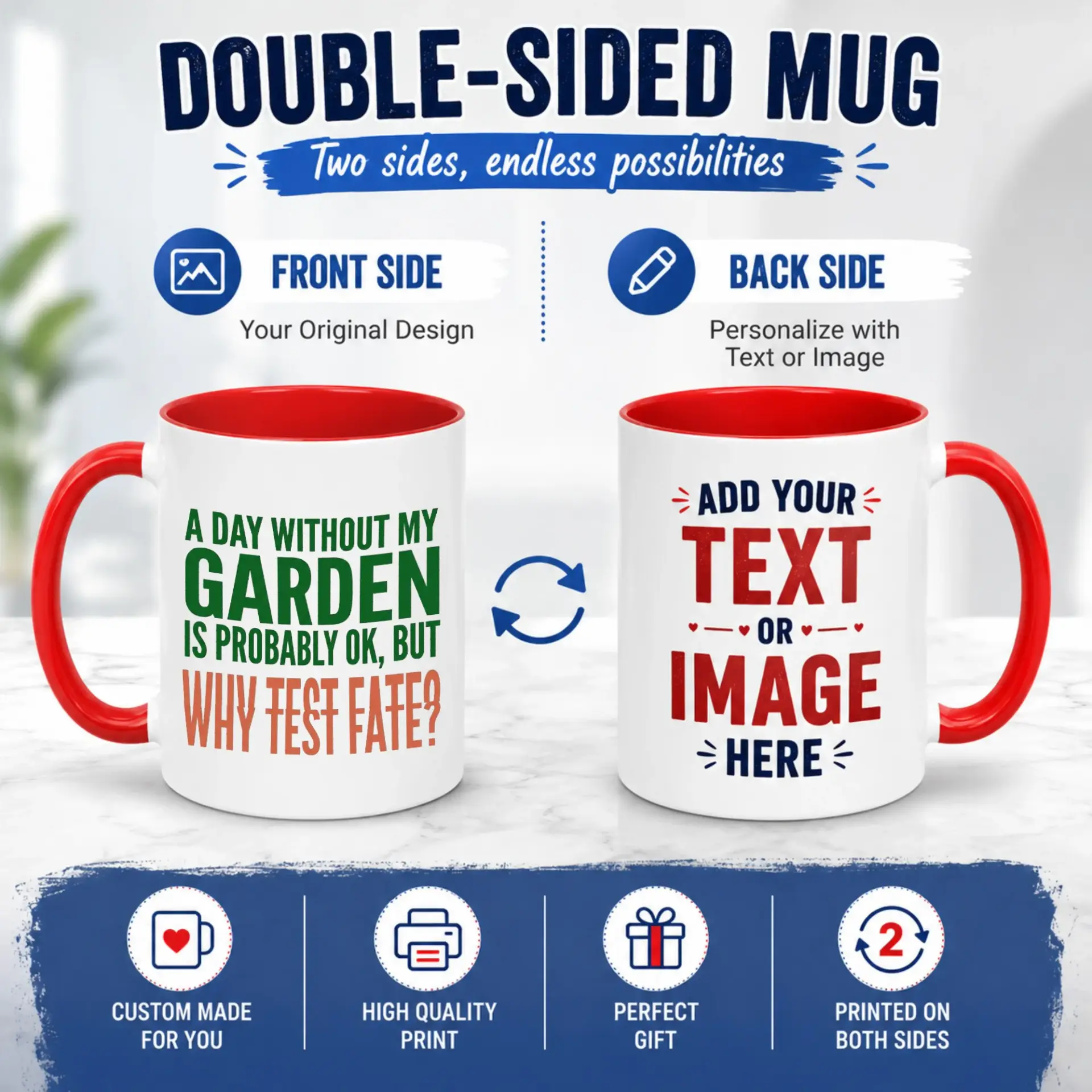 Funny Gardener Ceramic Coffee Mug with Humorous Saying for Garden Lovers, 11 Oz or 15 Oz White Mug with Pink Handle and Interior