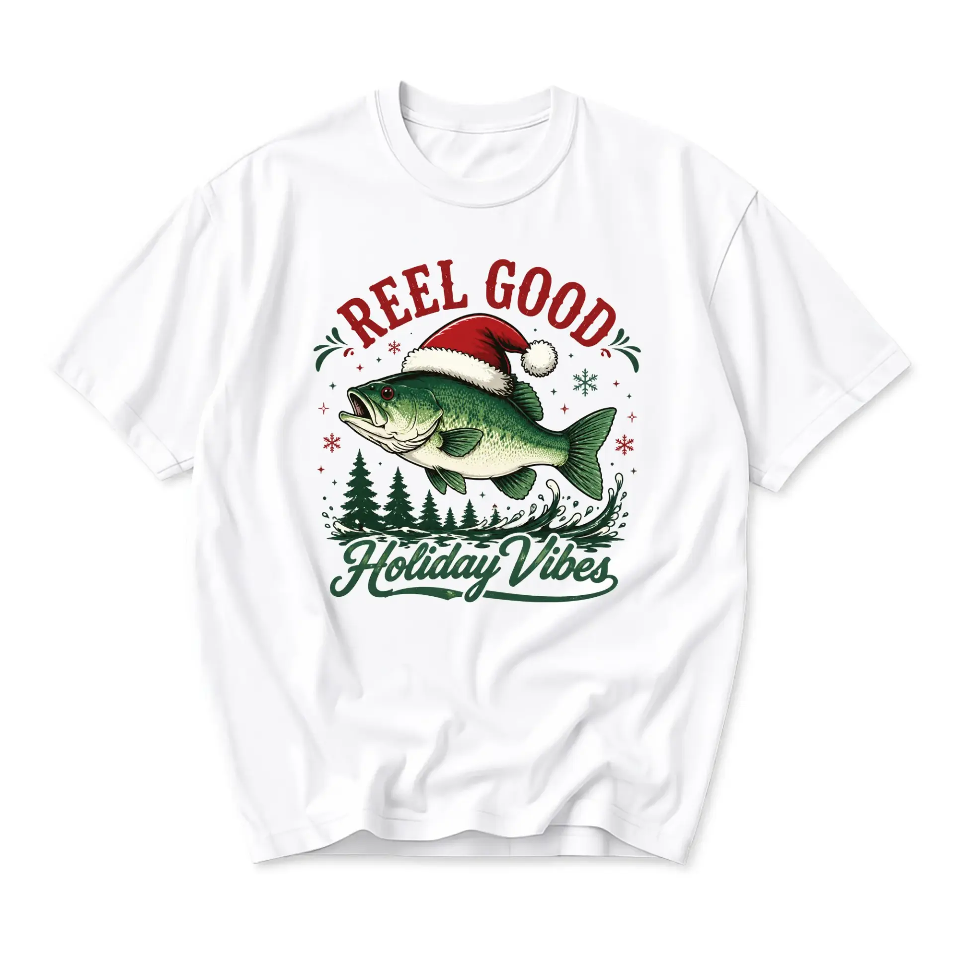 Funny Shirt Reel Good Holiday Graphic Tee Seasonal Fishing Enthusiast