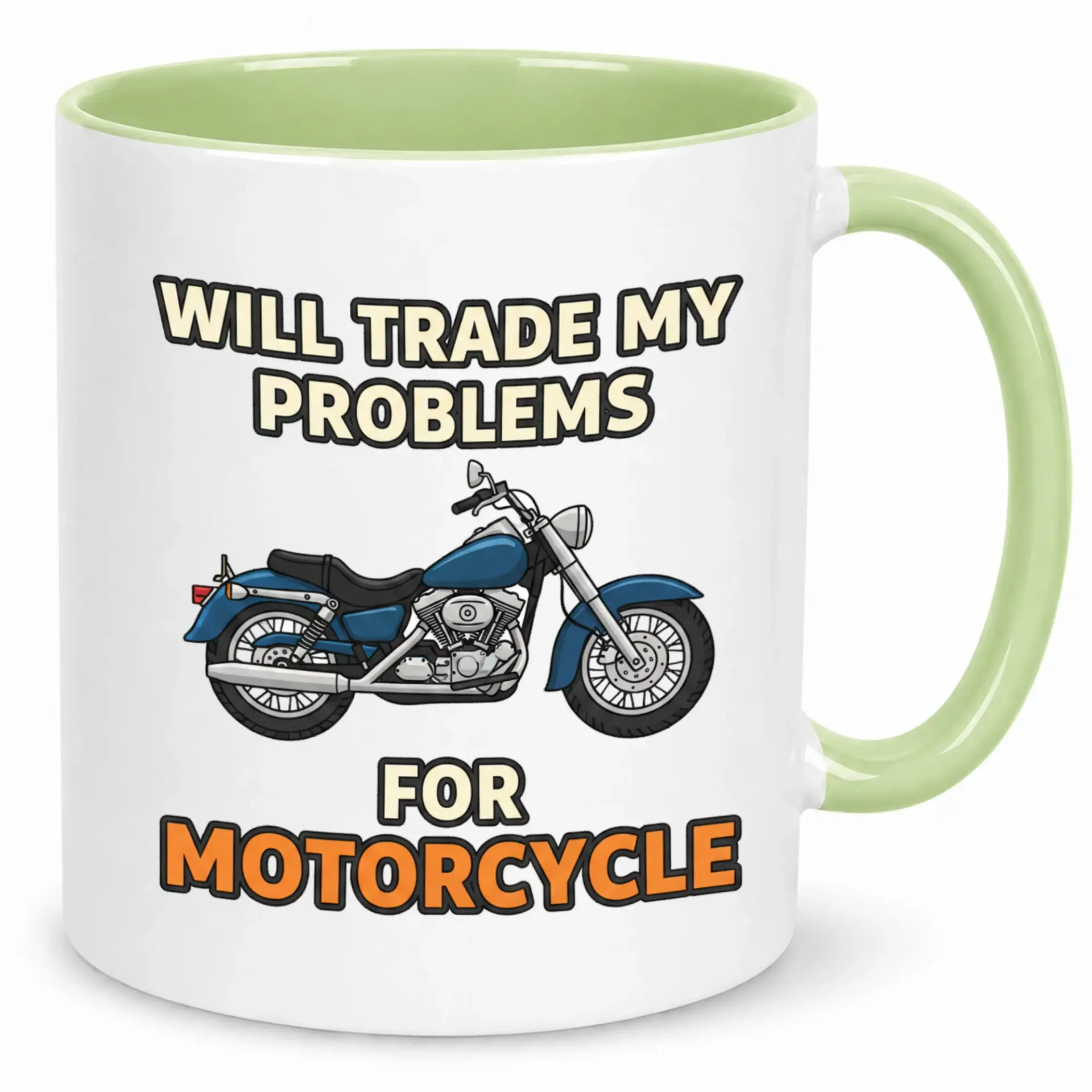 Funny Motorcycle Coffee Mug for Riders Humorous Ceramic Drinkware Unique Biker Enthusiast Gift Men and Women 11 Oz or 15 Oz Capacity