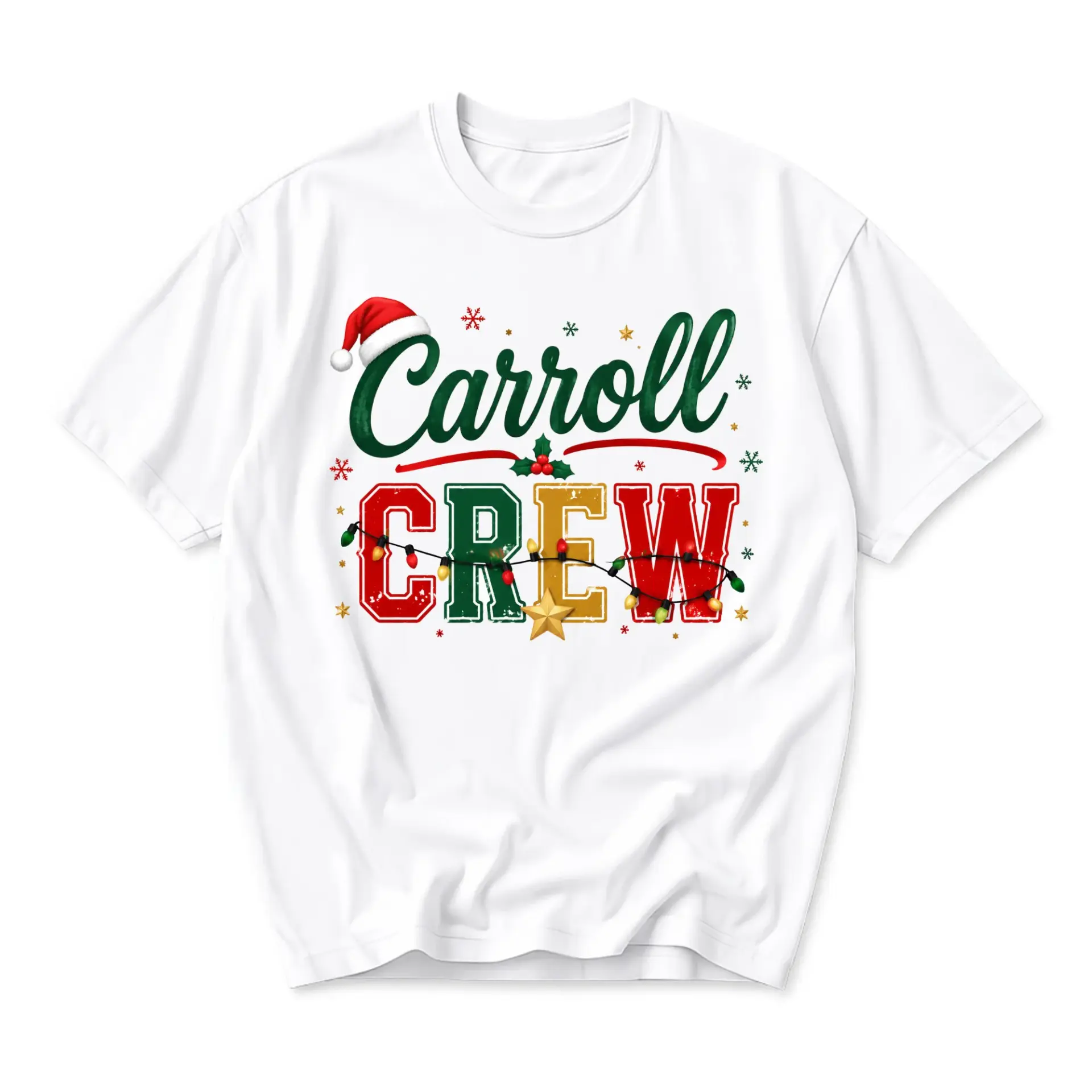 Funny Shirt Carroll Crew Holiday Graphic Tee Unisex Short Sleeve Casual Holiday Apparel for Parties and Everyday Wear
