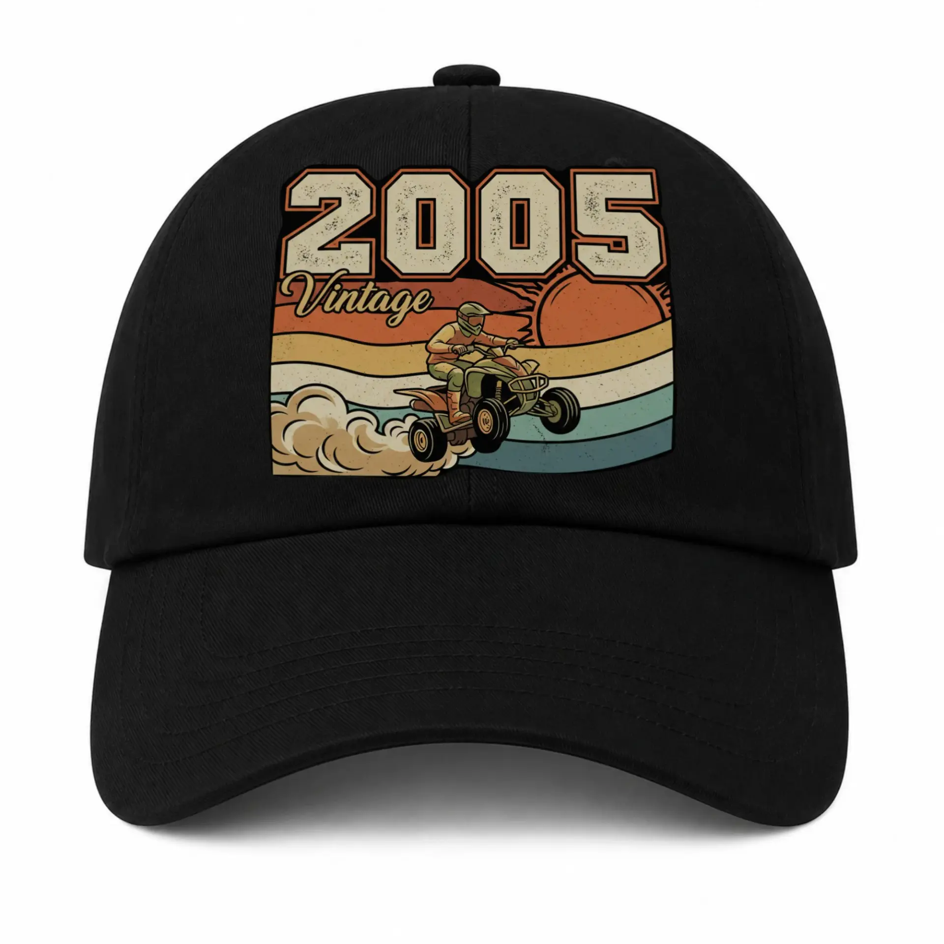 Baseball Cap Vintage Atv Rider Graphic Off Road Sports Embroidered Hat