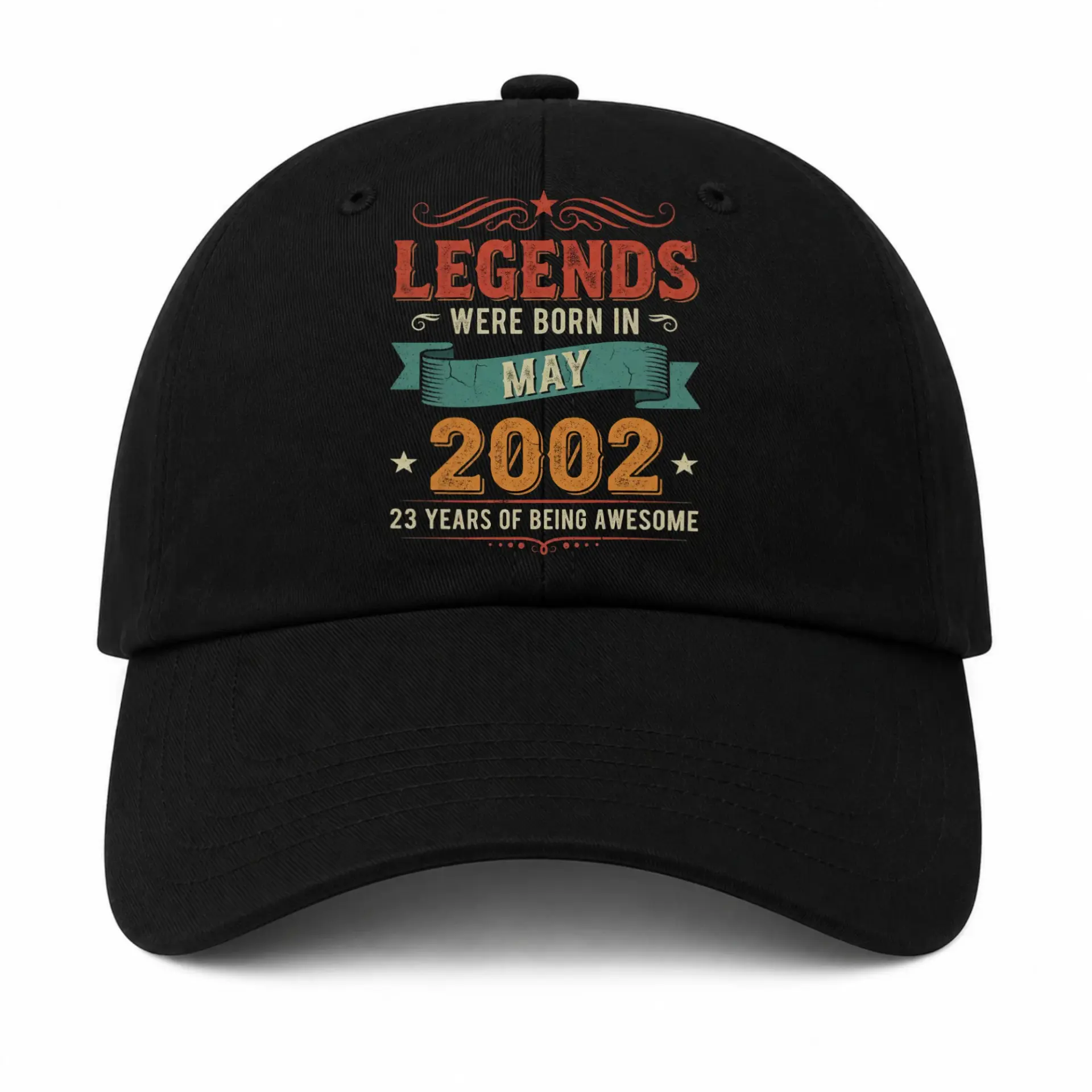 Baseball Cap Legends Were Born in May 2002 Vintage Style Graphic Hat