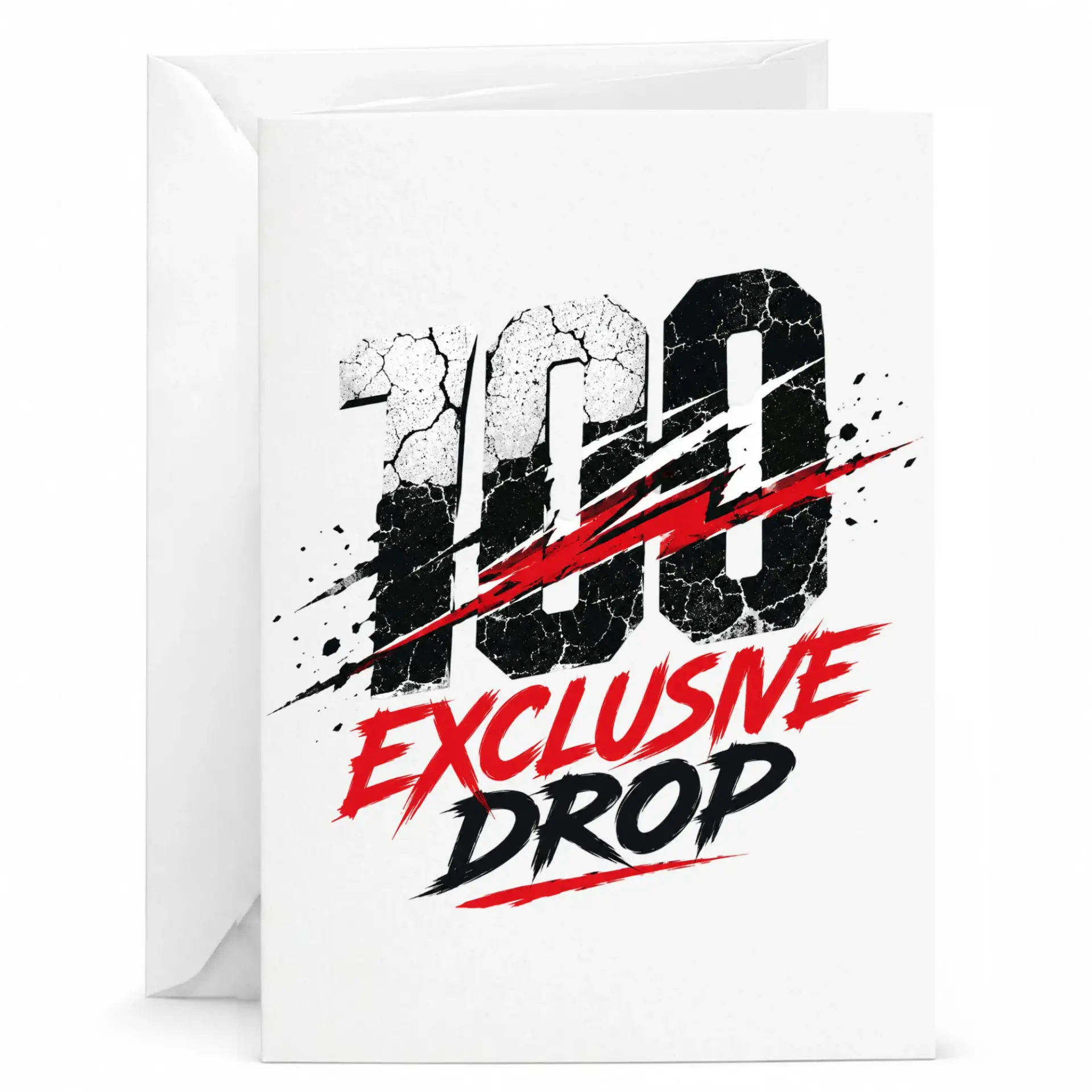 Greeting Card 100 Exclusive Drop Urban Streetwear Style Graphic Design for Milestone Celebrations and Events