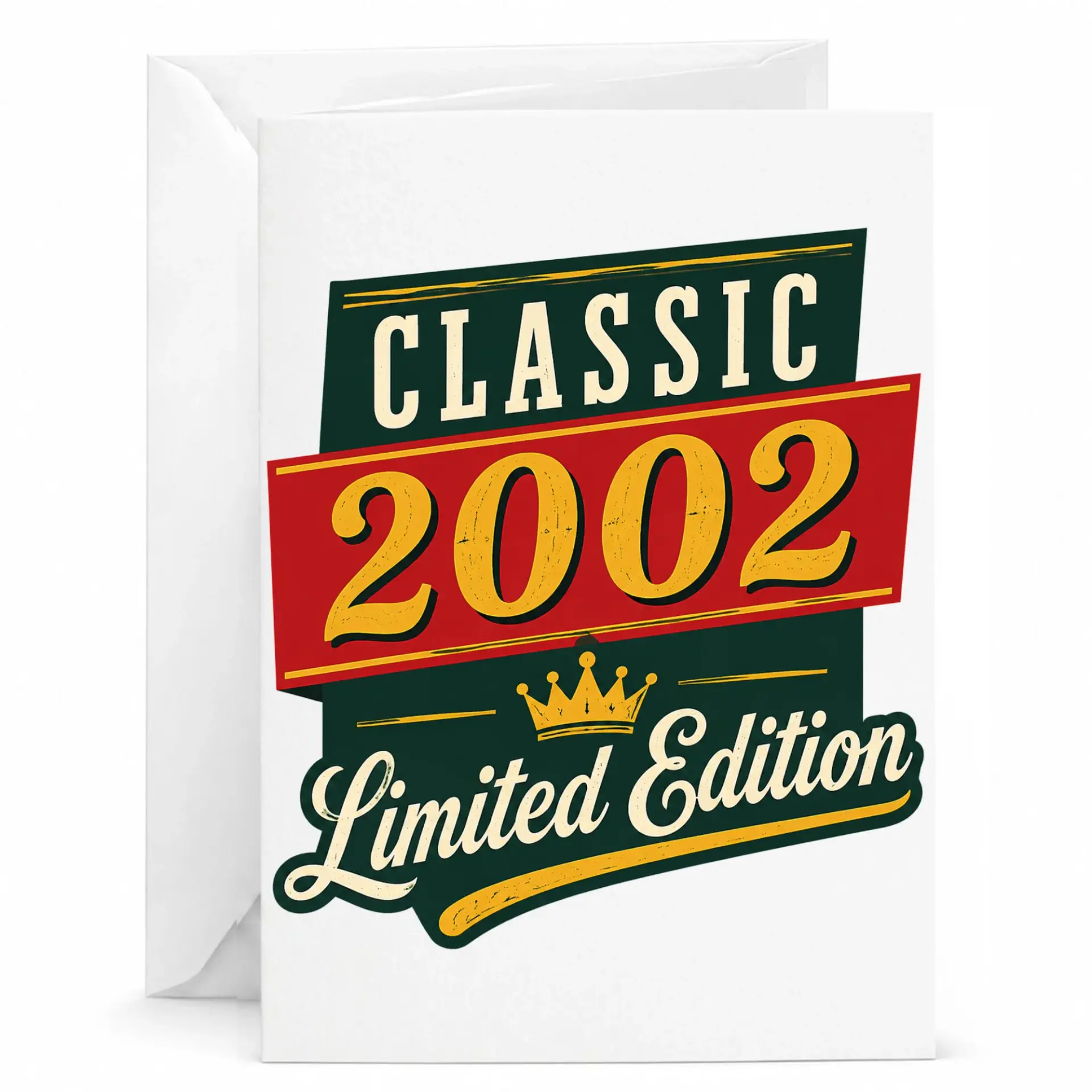 Birthday Card Classic 2002 Limited Edition Vintage Style Greeting Card for Birthday Celebration Anniversary Milestone