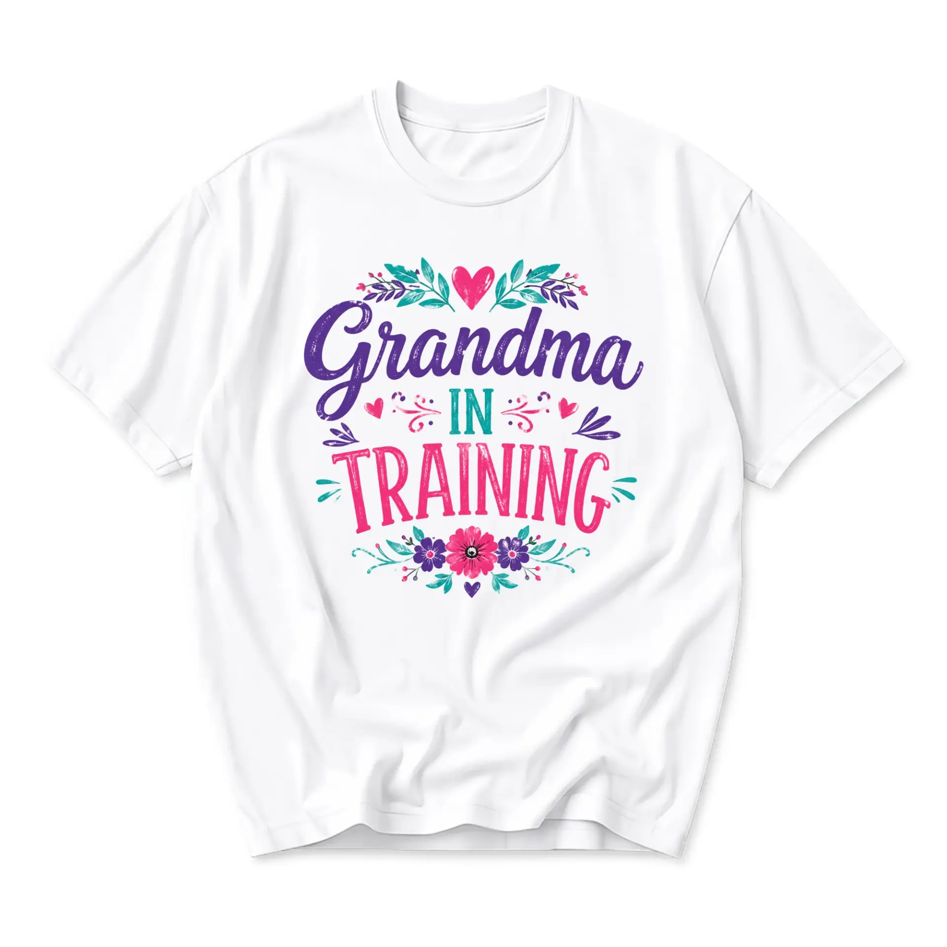Funny Shirt Grandma in Training Graphic Tee Unisex Crew Neck Short Sleeve Casual Cotton Blend Apparel for Women