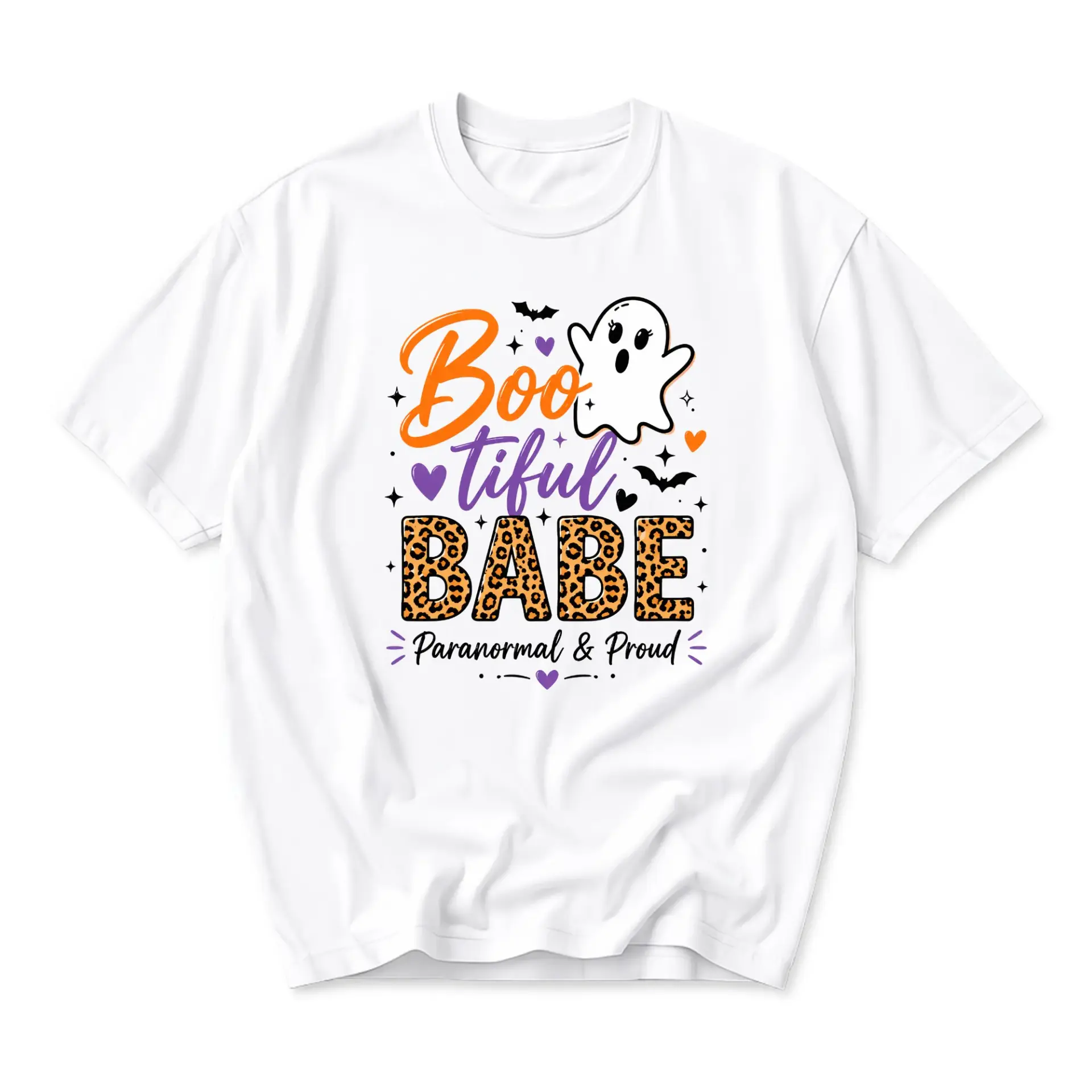 Funny Shirt Bootiful Babe Paranormal and Proud Graphic Tee Unisex Casual Crew Neck Comfortable Cotton Blend Top