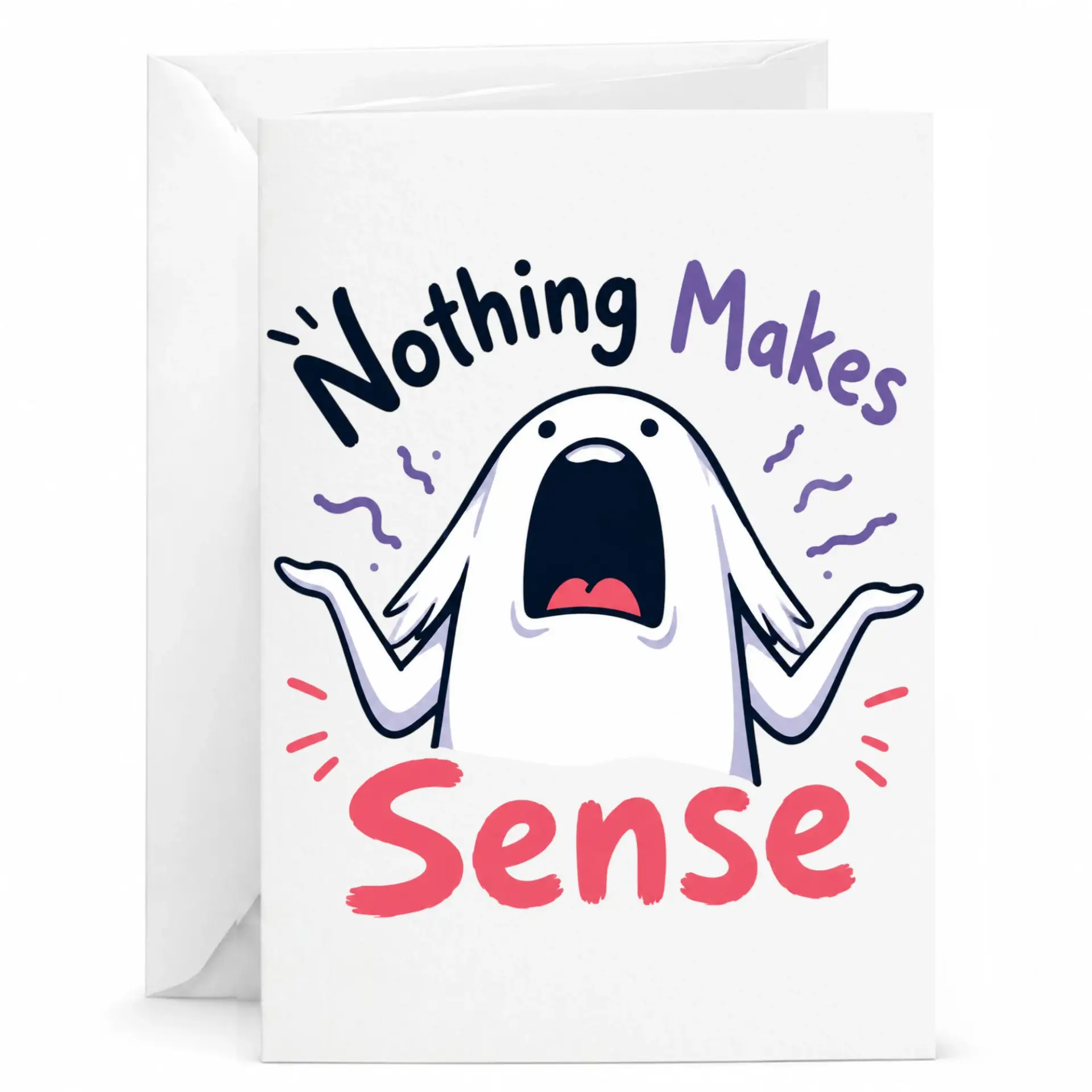 Funny Greeting Card Makes Whimsical for Friends and Loved Ones 5x7 Inches