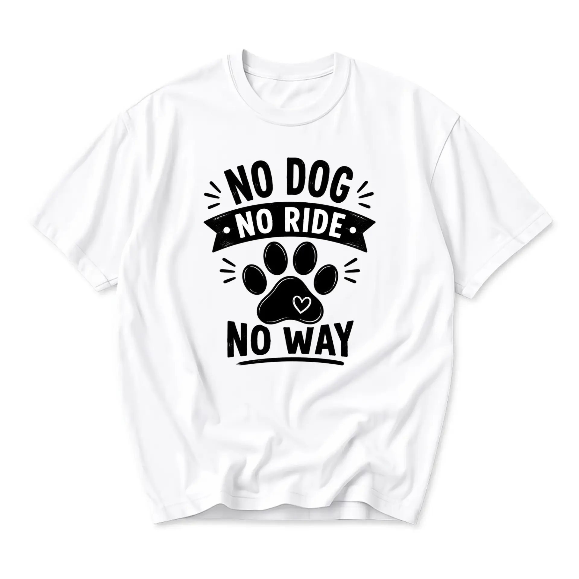 Funny Shirt No Dog No Ride No Way Graphic Tee Unisex Casual Apparel for Pet