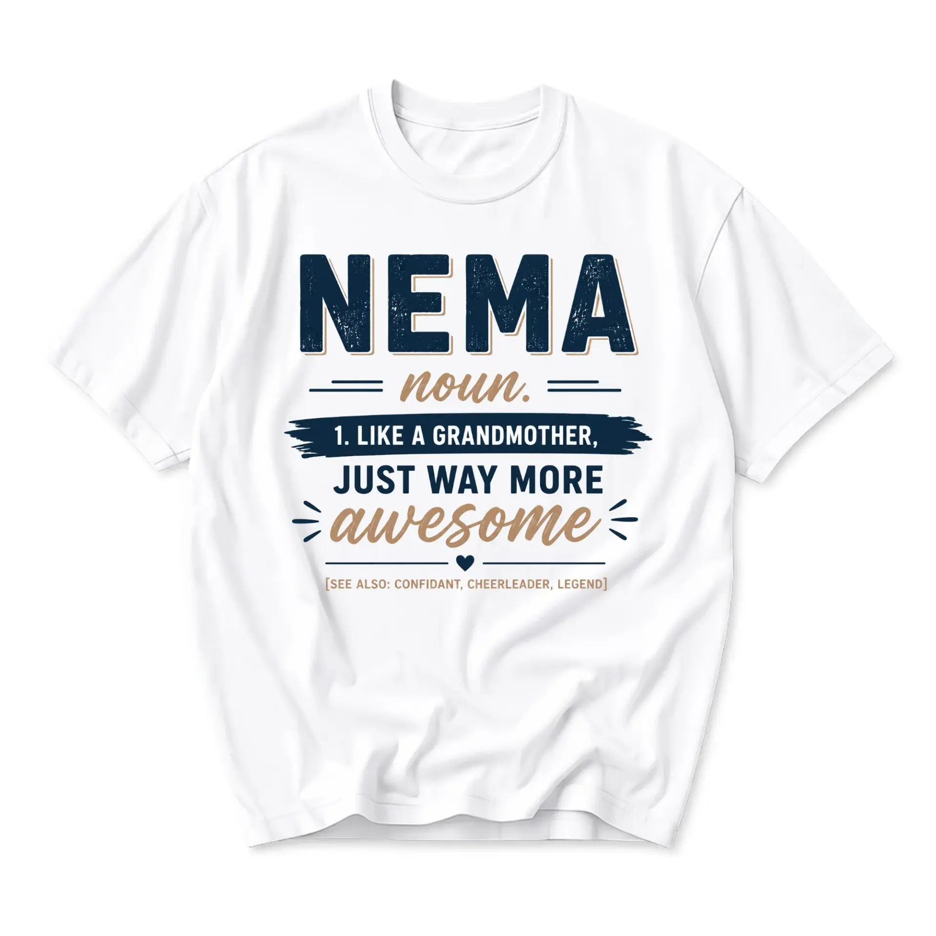 Funny Shirt Nema Graphic Tee Awesome Grandmother Gift Idea Unisex Casual Crew Neck Comfortable Cotton Top