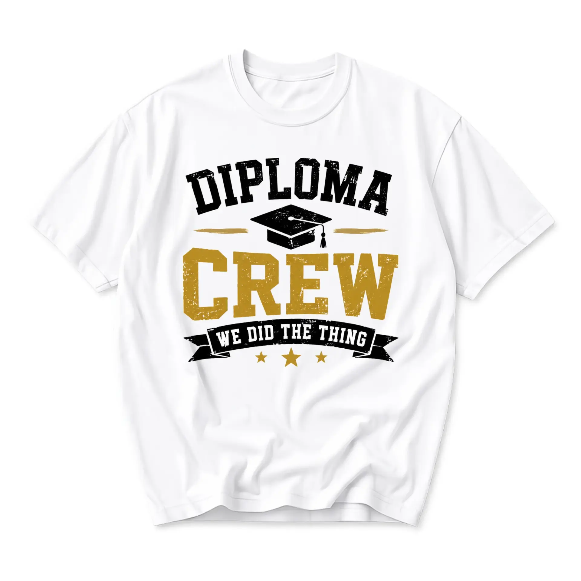 T-shirt Diploma Crew Graphic Tee for Graduates We Did the Thing Unisex Casual Short Sleeve Cotton Blend Top