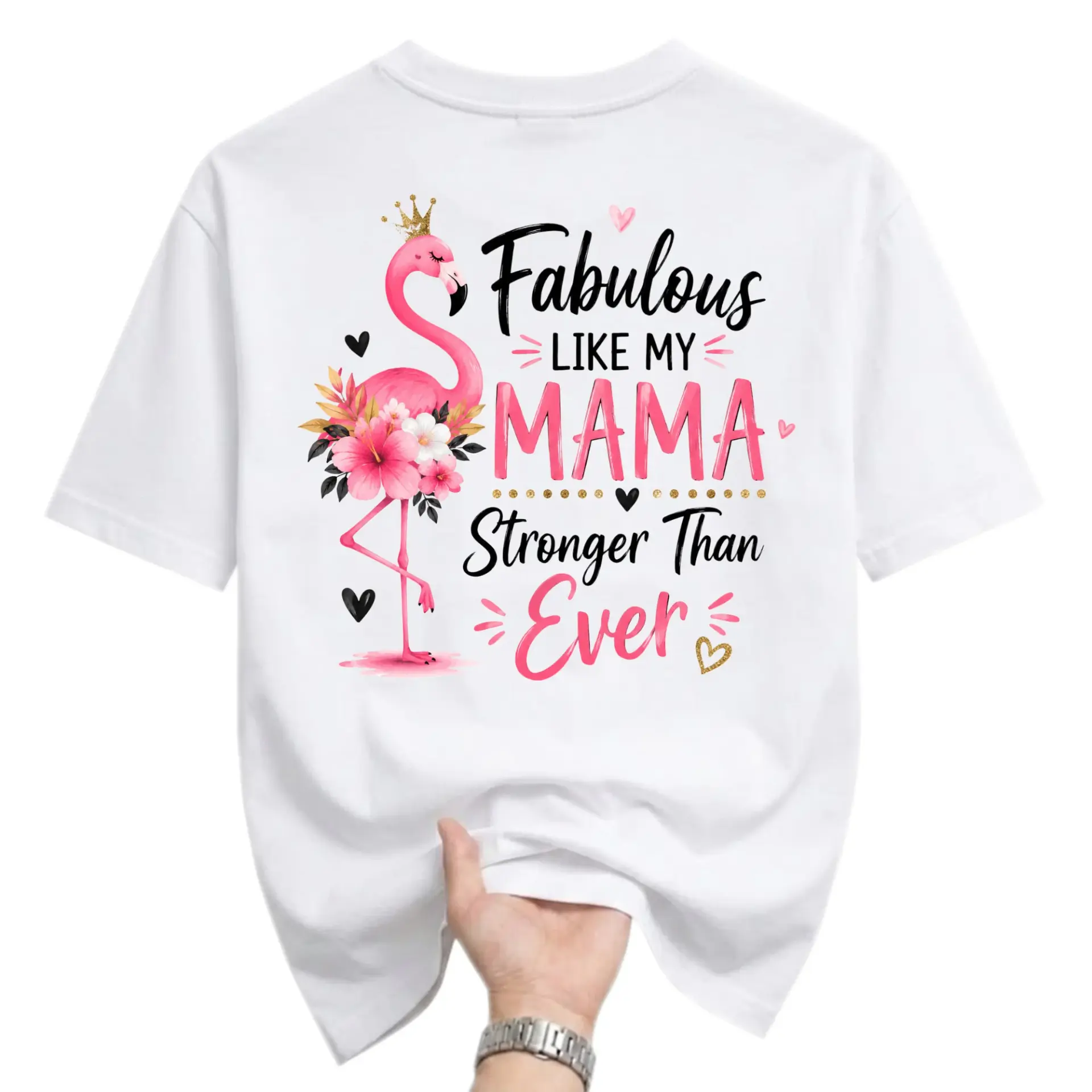 Graphic Tee Fabulous Like My Mama Flamingo Art Casual Unisex Short Sleeve