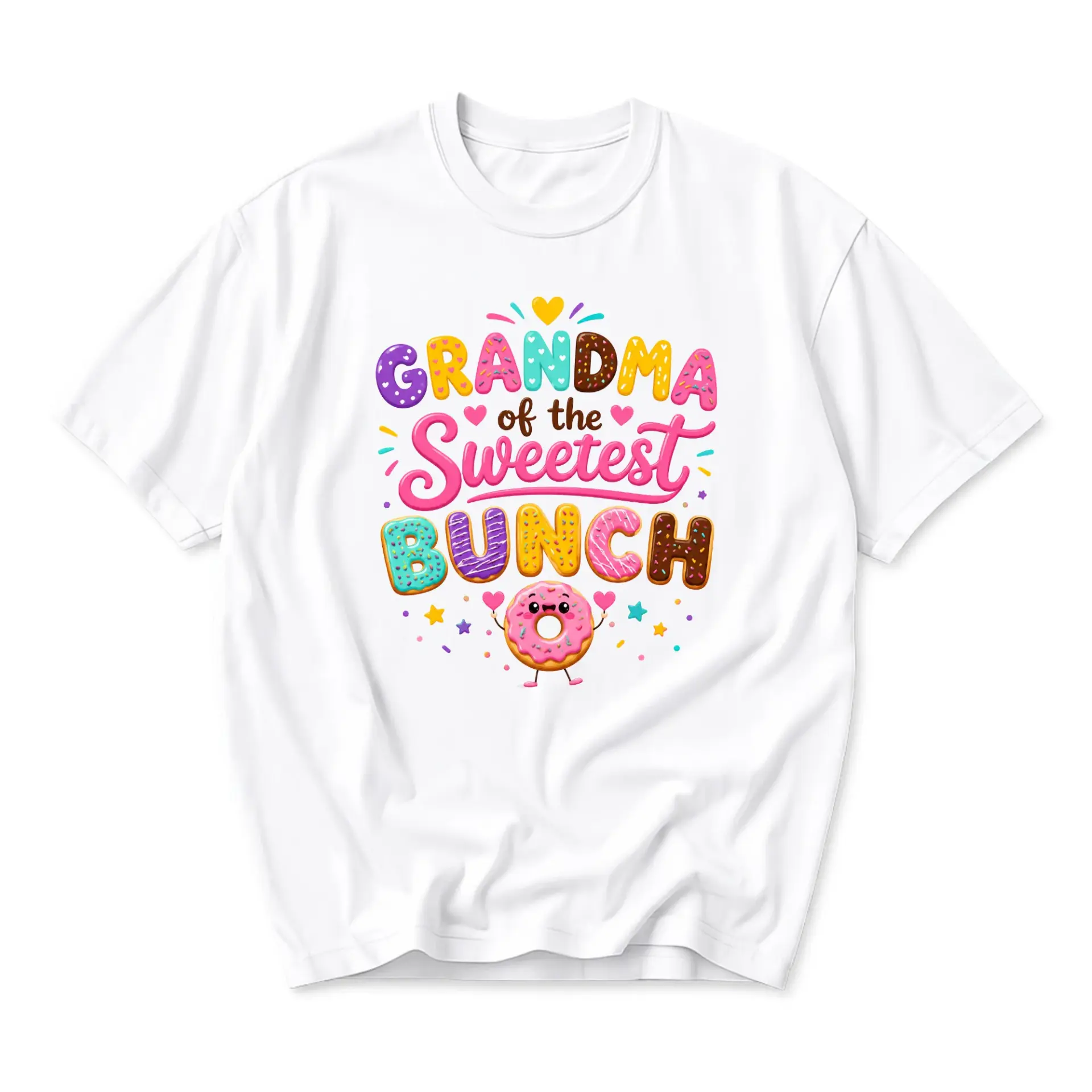Graphic Tee Grandma of the Sweetest Bunch Shirt Unisex Casual Everyday Crew