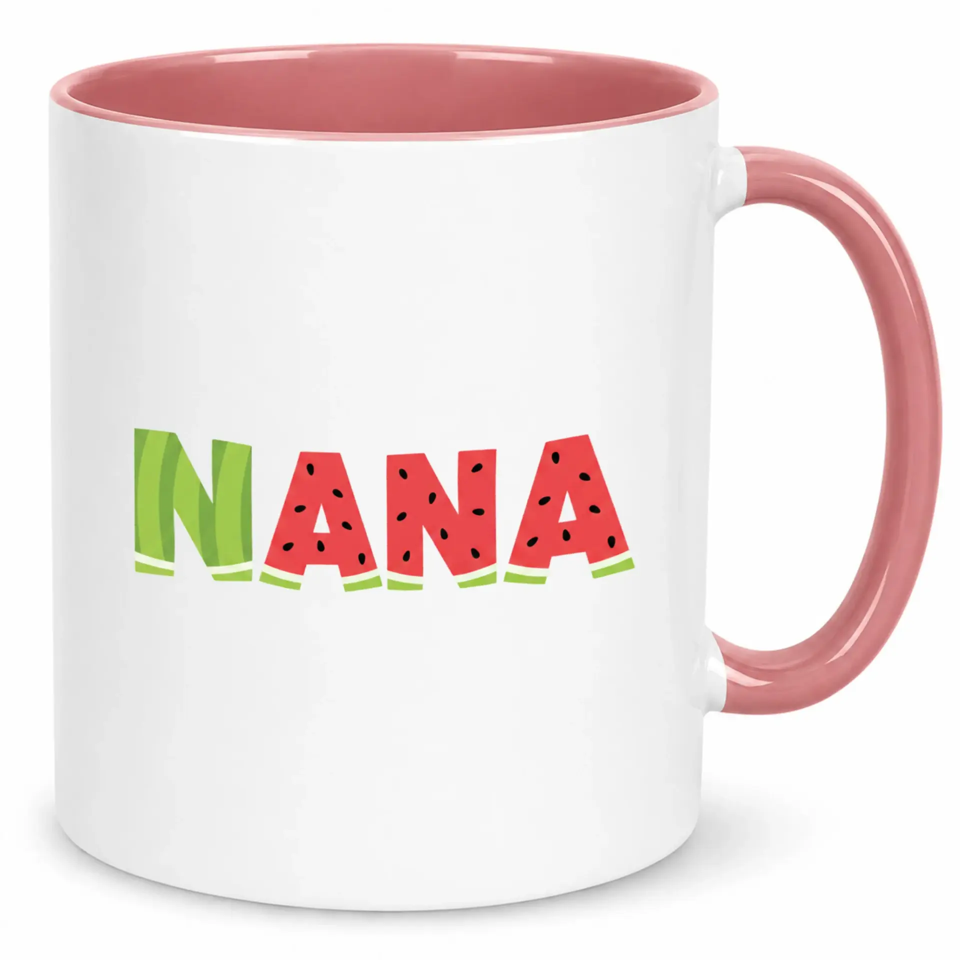 Nana Watermelon Themed Ceramic Coffee Mug 11oz or 15oz White Glossy Finish Drinkware Sturdy Design Ideal Gift for Grandmothers