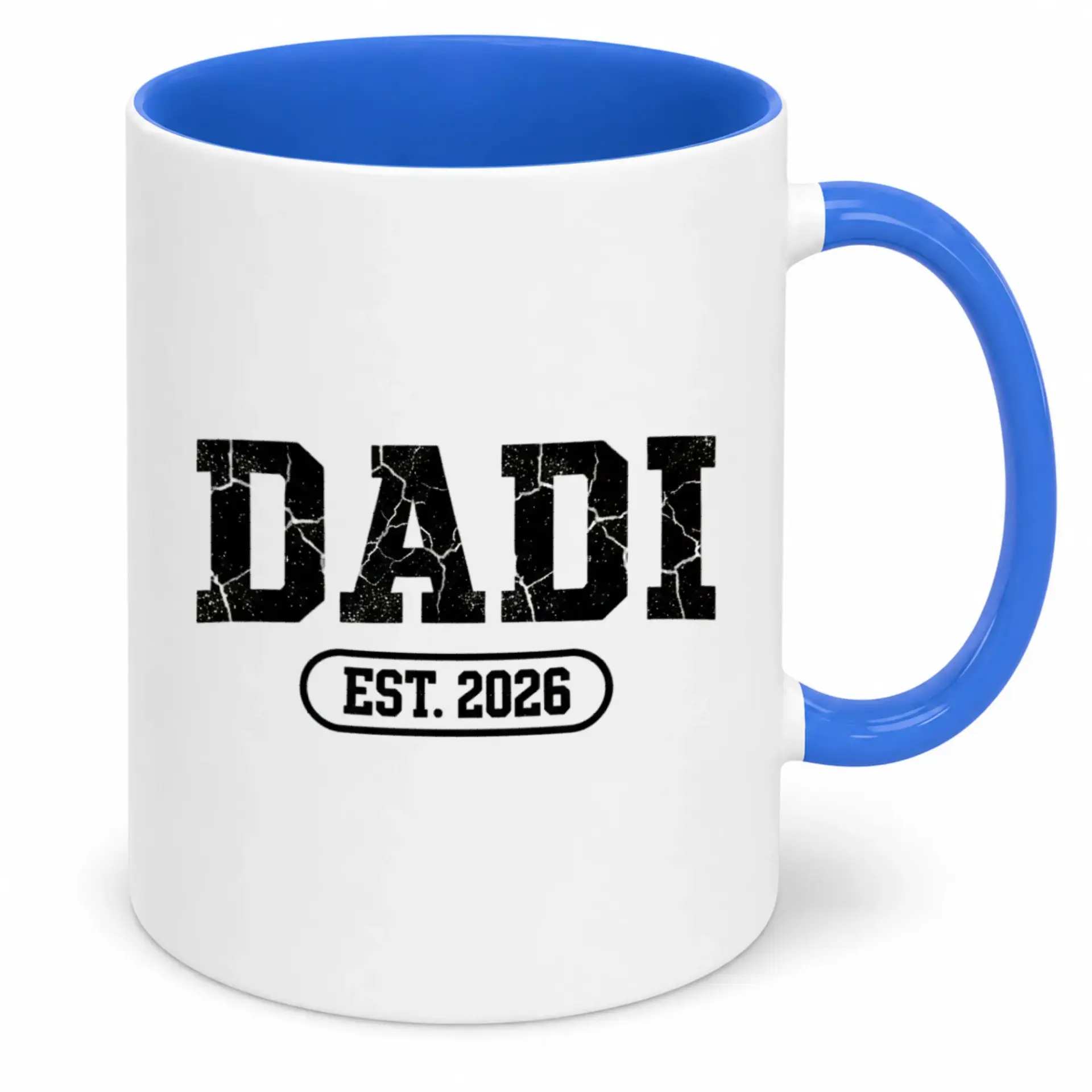 Dadi Established 2026 Two-Tone Ceramic Coffee Mug Future Dad Gift Fatherhood Announcement Expecting Parents Present Idea