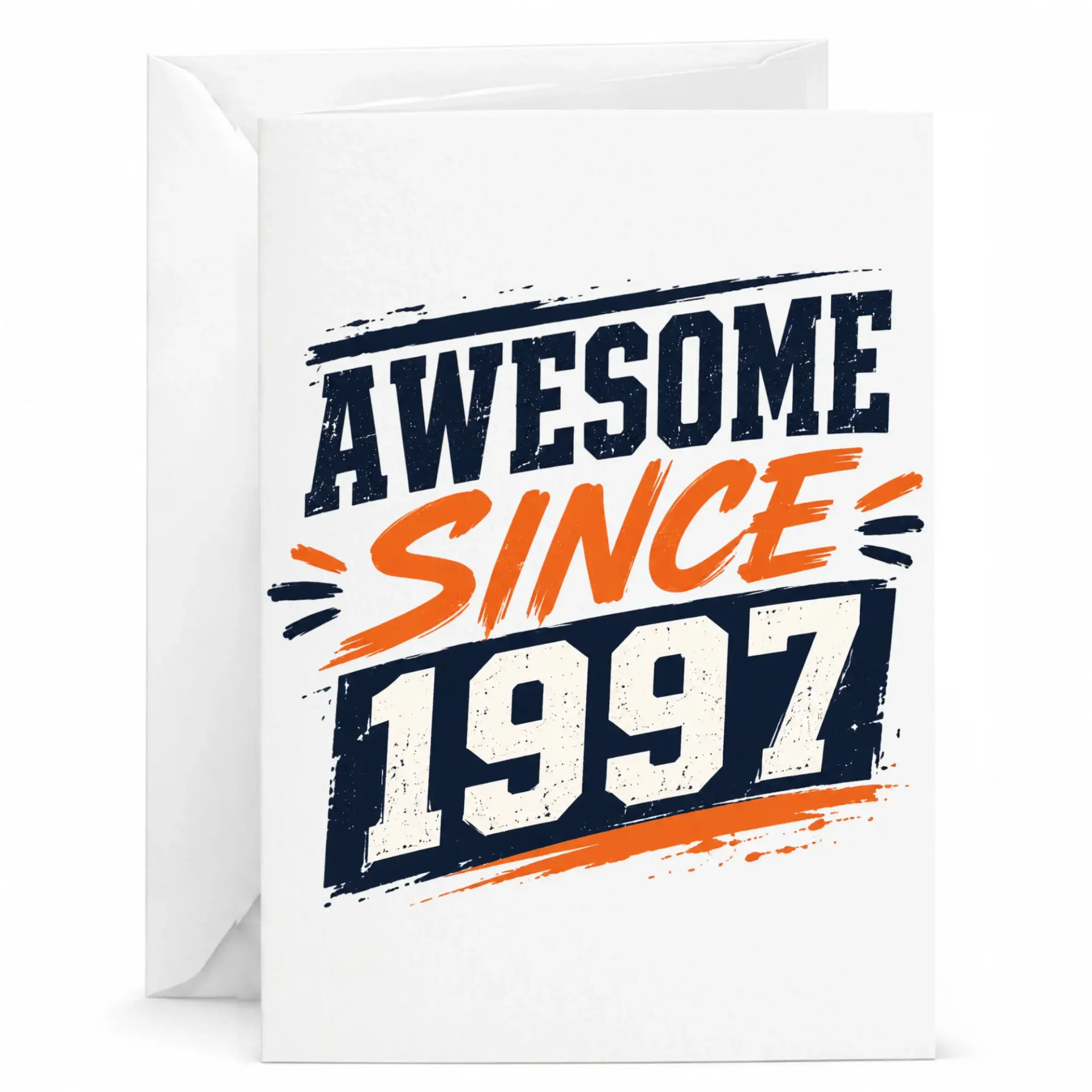 Birthday Greeting Card Awesome Since 1997 Vintage Style Stationery for Milestone Celebrations and Birthdays
