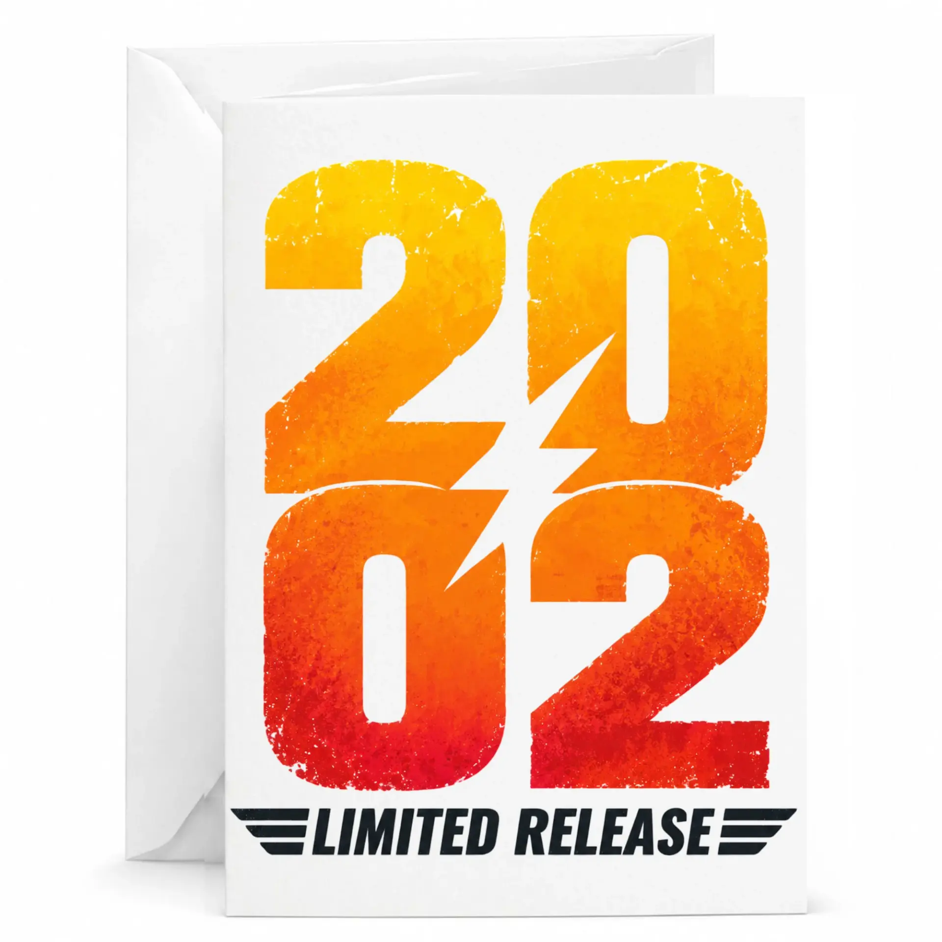 Greeting Card 2002 Limited Release Retro Style Design Printed Birthday Stationery for Friends or Milestone Celebrations