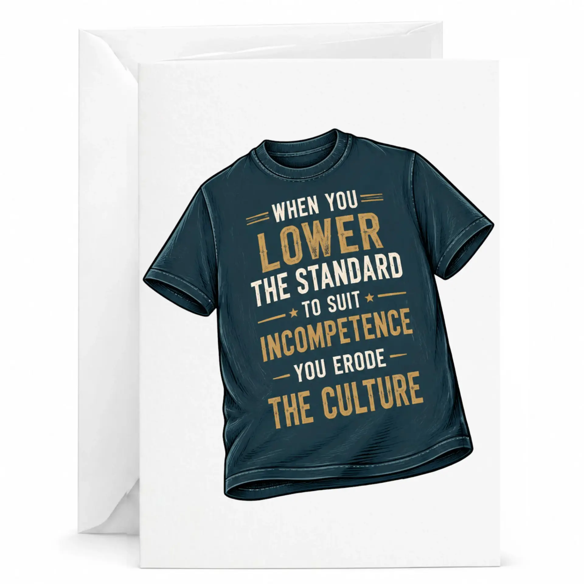 Funny Greeting Card When You Lower to Suit Incompetence Erode Culture Quote Design Stationery