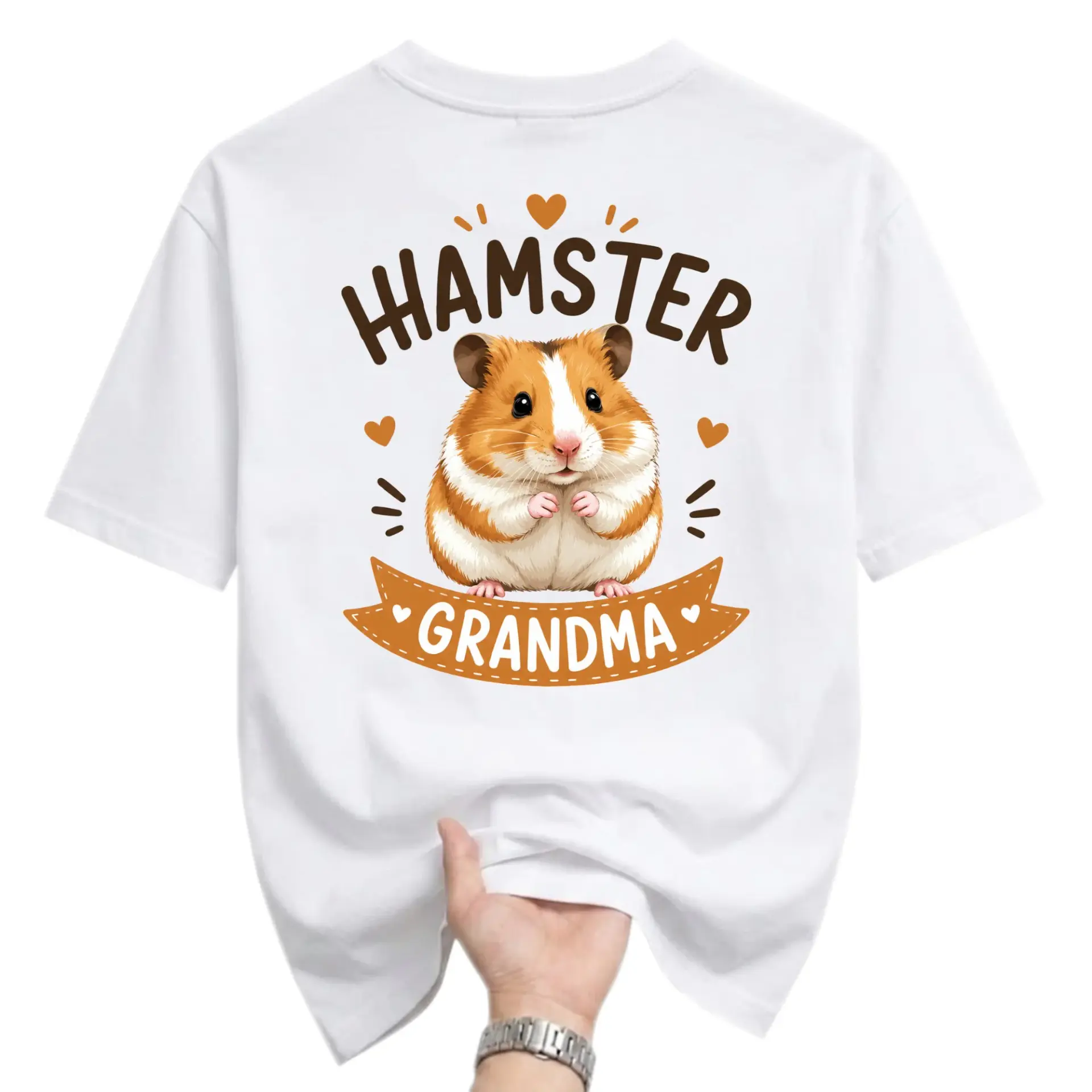 Graphic Tee Hamster Grandma Cute Pet Lover Unisex Crew Neck Short Sleeve Shirt Everyday Casual Cotton Apparel