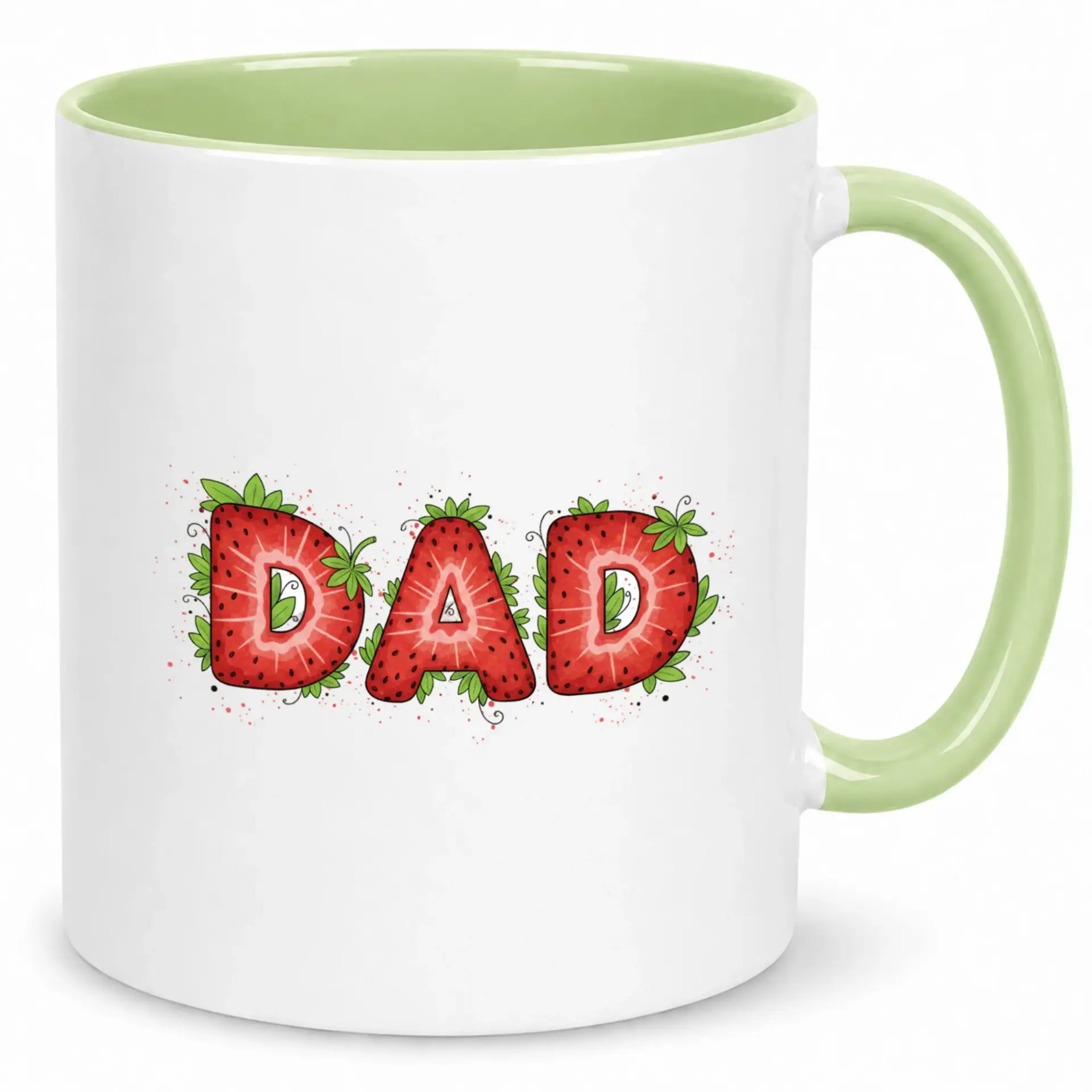 Strawberry Dad Ceramic Coffee Mug - Unique Fruit Themed Drinkware for Fathers - Perfect Gift for Dad's Birthday or Father's Day