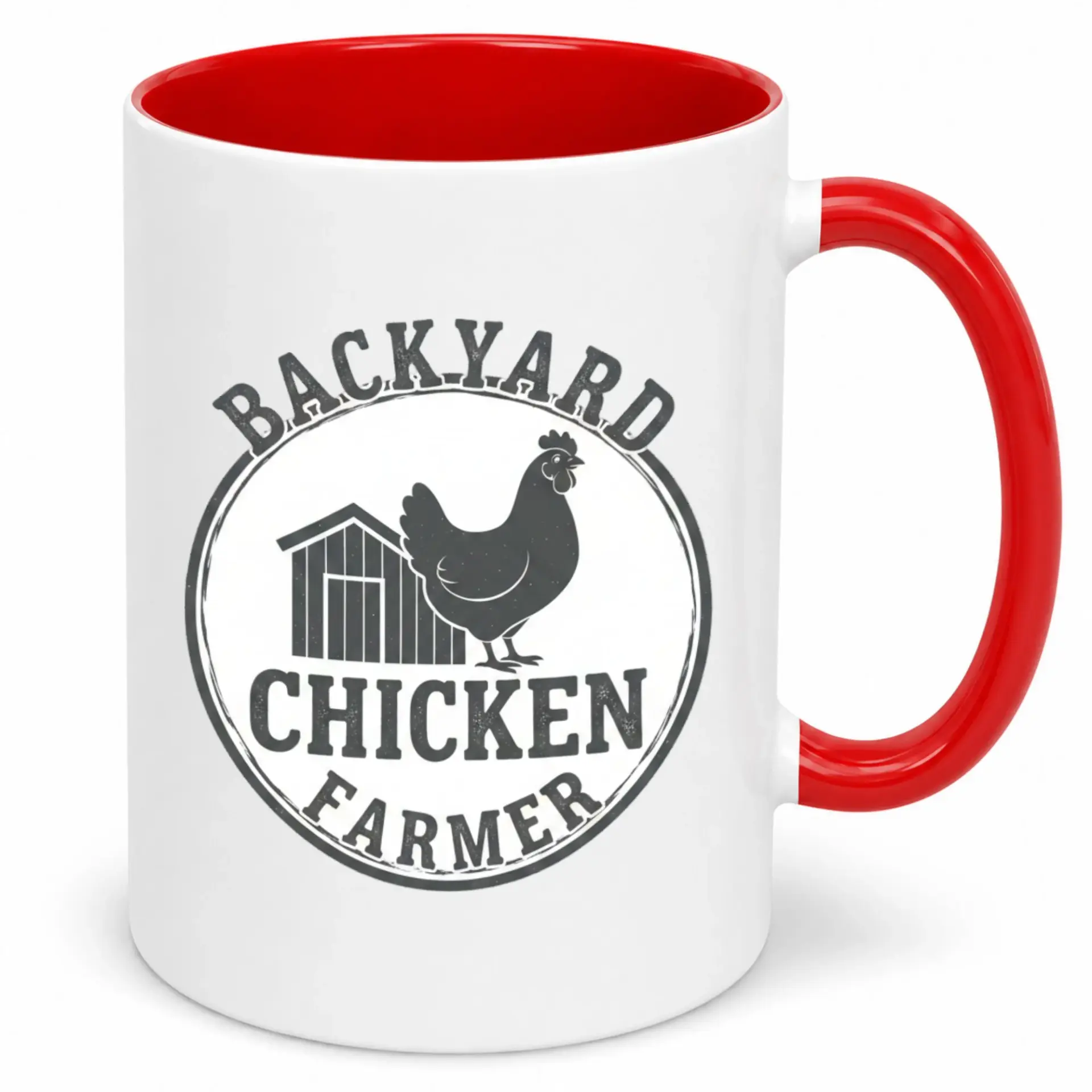 Funny Backyard Chicken Farmer Coffee Mug Unique Farm Animal Ceramic Cup for Poultry Lovers and Enthusiasts Great Gift Idea
