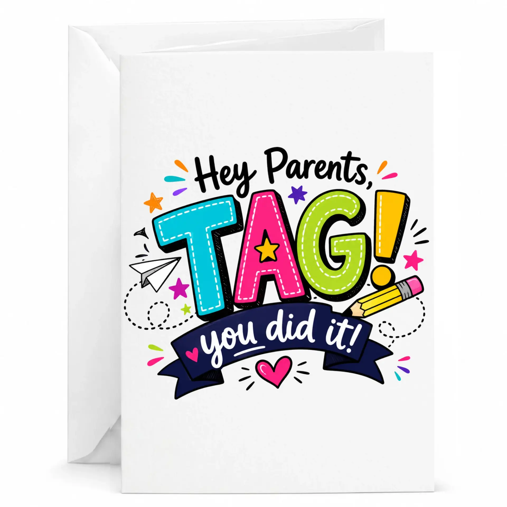 Congratulations Greeting Card Hey Parents You Did It Funny Achievement for Accomplished