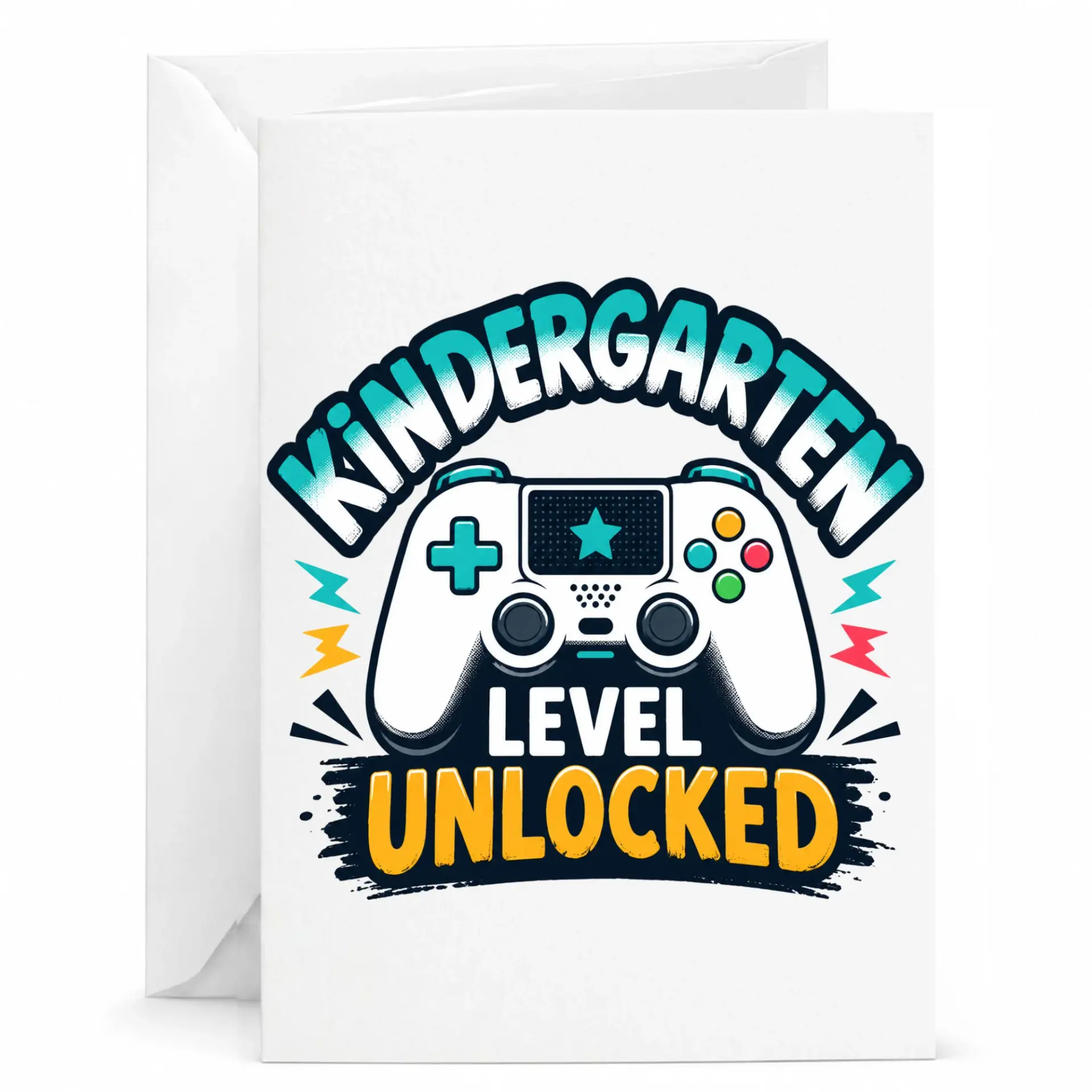 Greeting Card Kindergarten Unlocked Funny Gaming Design for and Encouragement Milestone