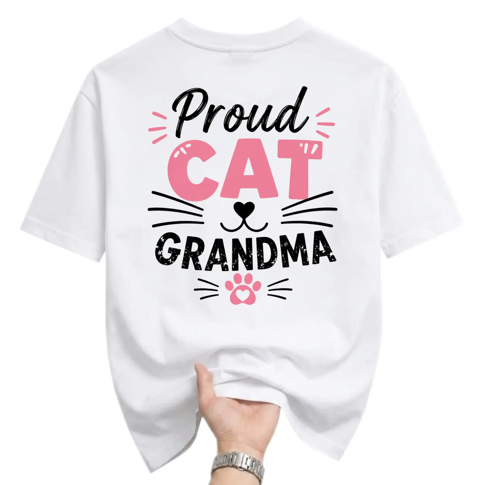 Graphic Tee Proud Cat Grandma Shirt Cute Pet Lover Apparel for Everyday Casual Wear and Thoughtful Gift Giving