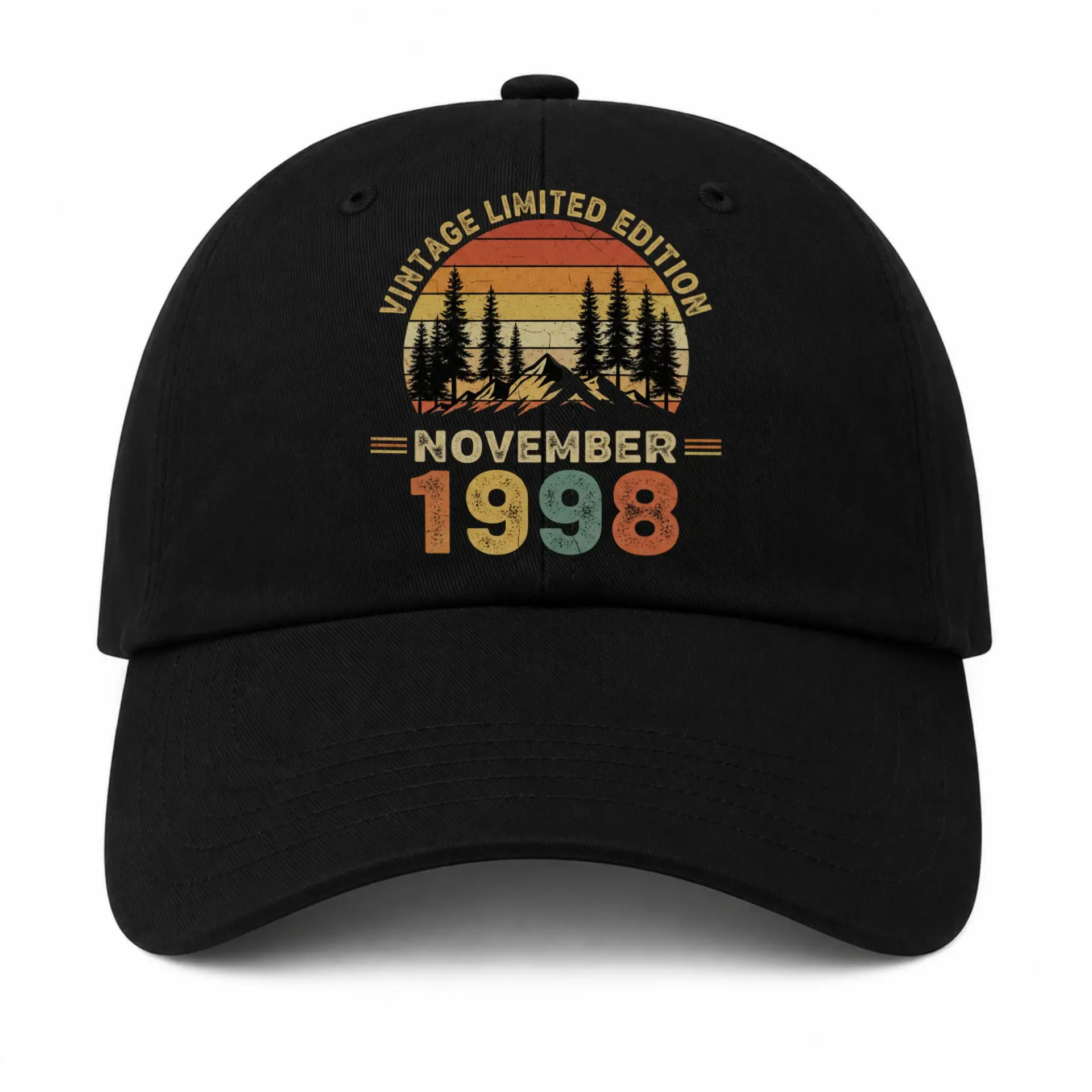Baseball Cap Vintage Mountain Nature Design Retro Outdoor Style Hat