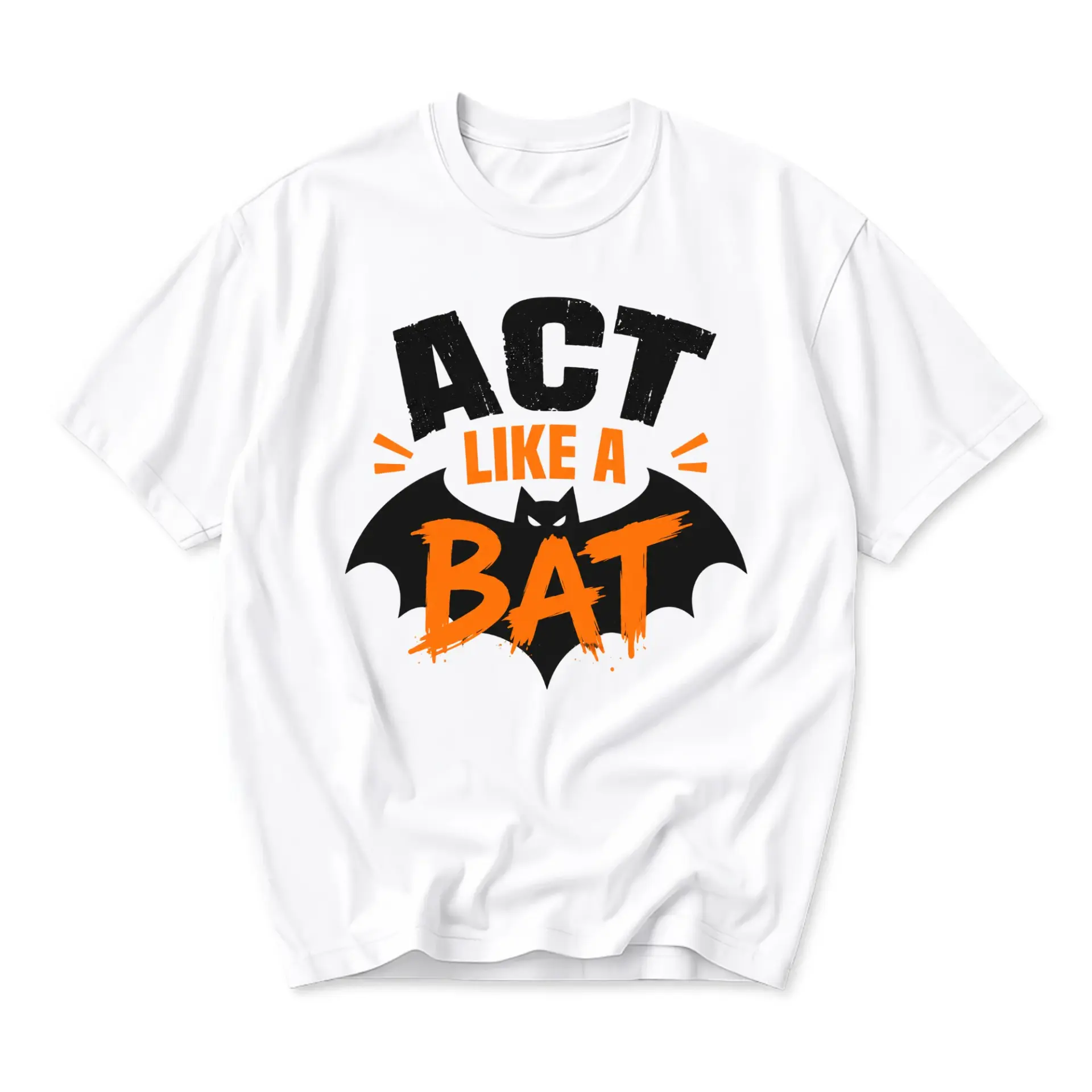 Funny Shirt Act Like a Bat Graphic Tee Unisex Crew Neck Casual Cotton Blend Apparel for Everyday Wear and Animal Lovers