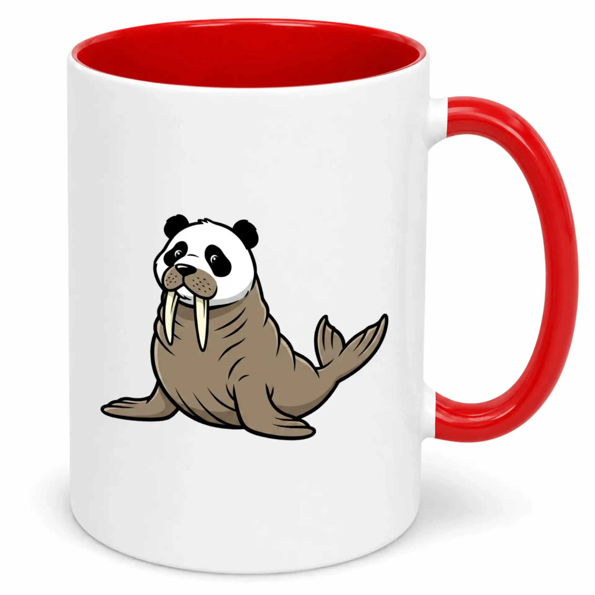 Funny Panda Walrus Animal Coffee Mug Unique Cartoon Creature Design Ceramic Drinkware 11oz or 15oz Capacity Novelty Gift Idea