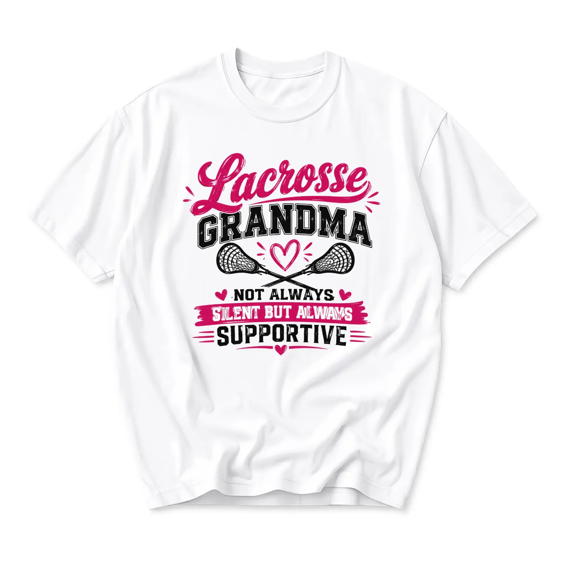 Funny Shirt Grandma Not Always Silent but Supportive Graphic Tee Unisex