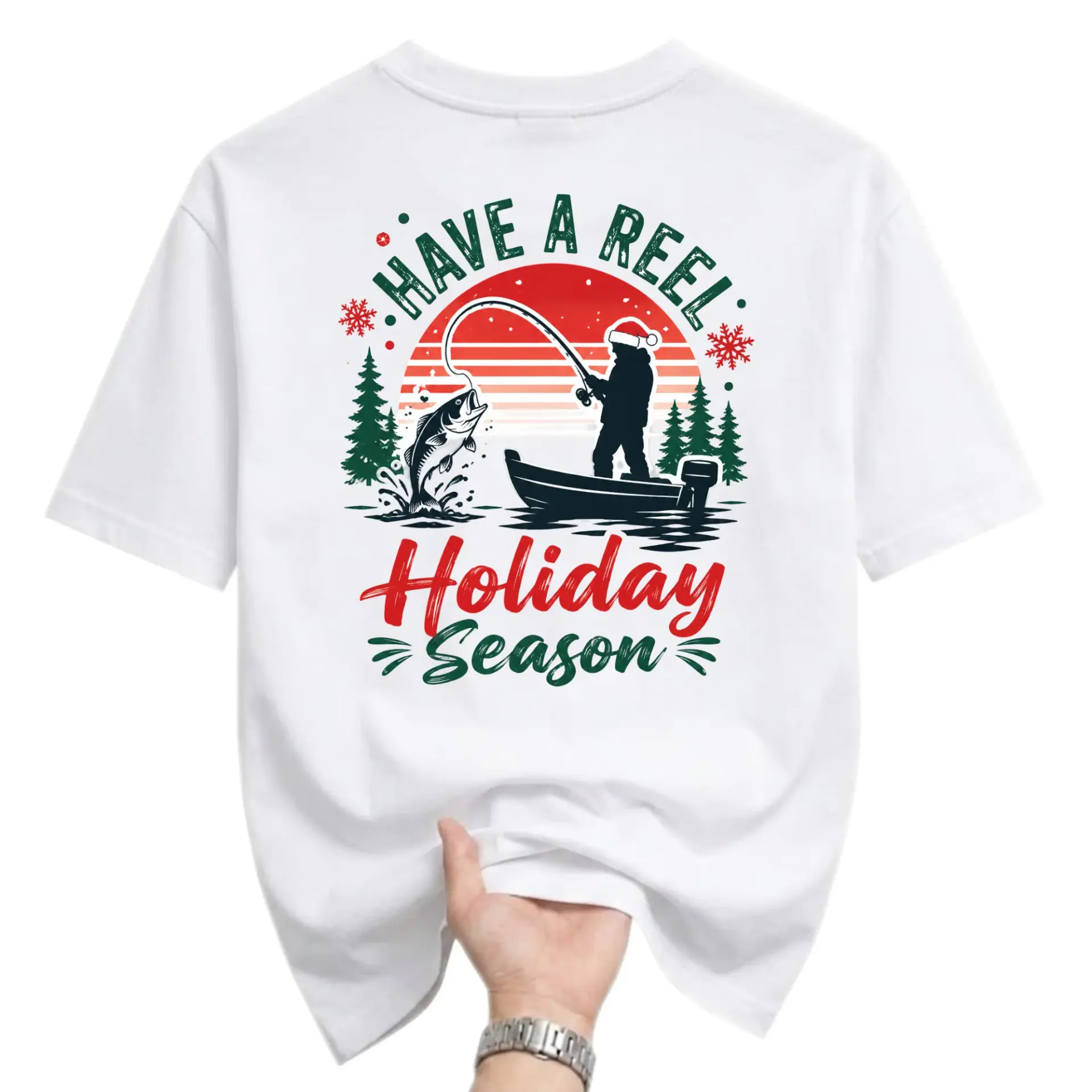 Funny Shirt Have a Reel Holiday Season Fishing Graphic Tee Unisex Short