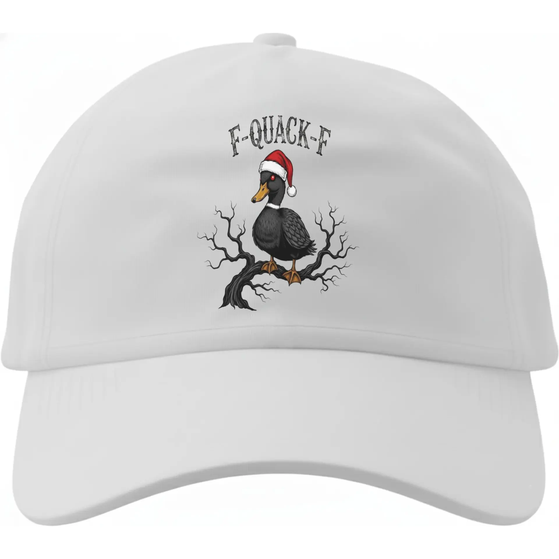 Baseball Cap Featuring a Festive Holiday Duck Graphic Printed Design on a Comfortable Low Profile Cotton Accessory