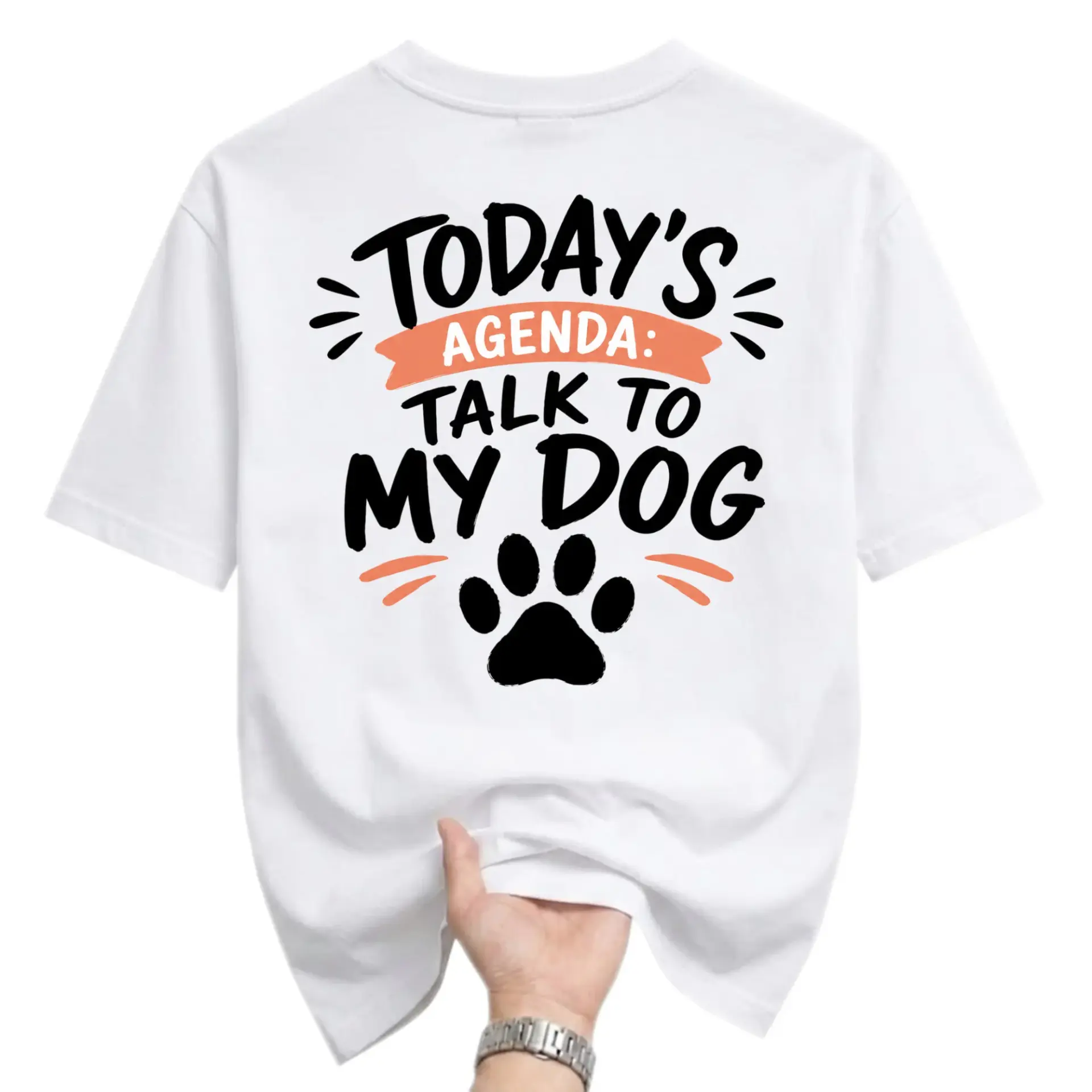 Funny Shirt Today's Agenda Talk to Graphic Tee Unisex Casual Crew Neck
