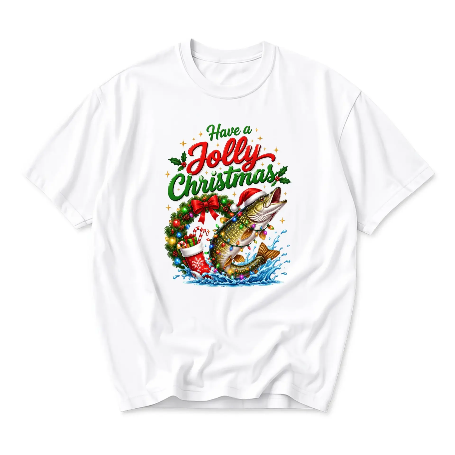 Graphic Tee Have a Fishing Shirt Holiday Unisex Crew Neck Casual Everyday Wear Soft Cotton Blend