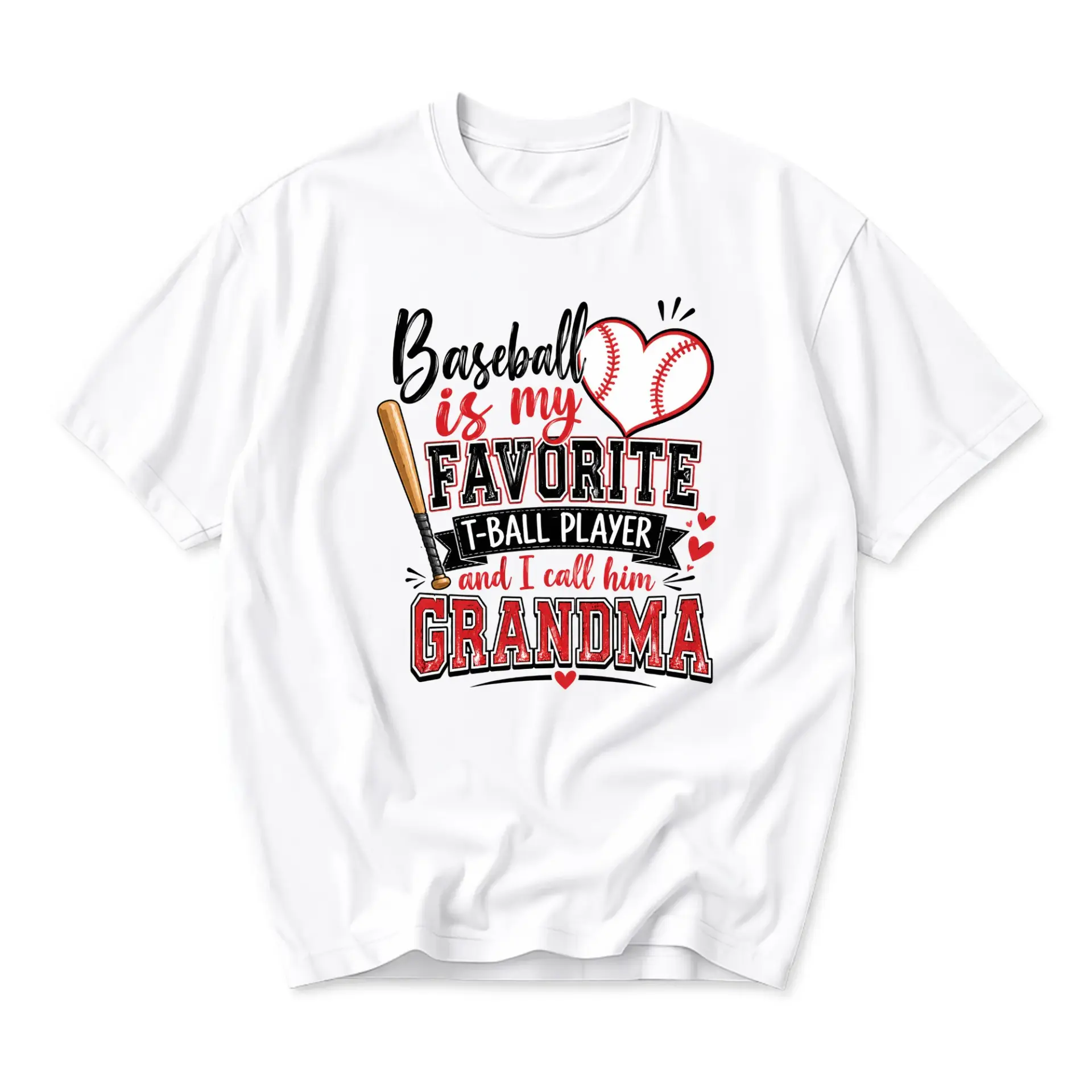 Funny Shirt Baseball Is My Favorite T-Ball Player and I Call Him Grandma