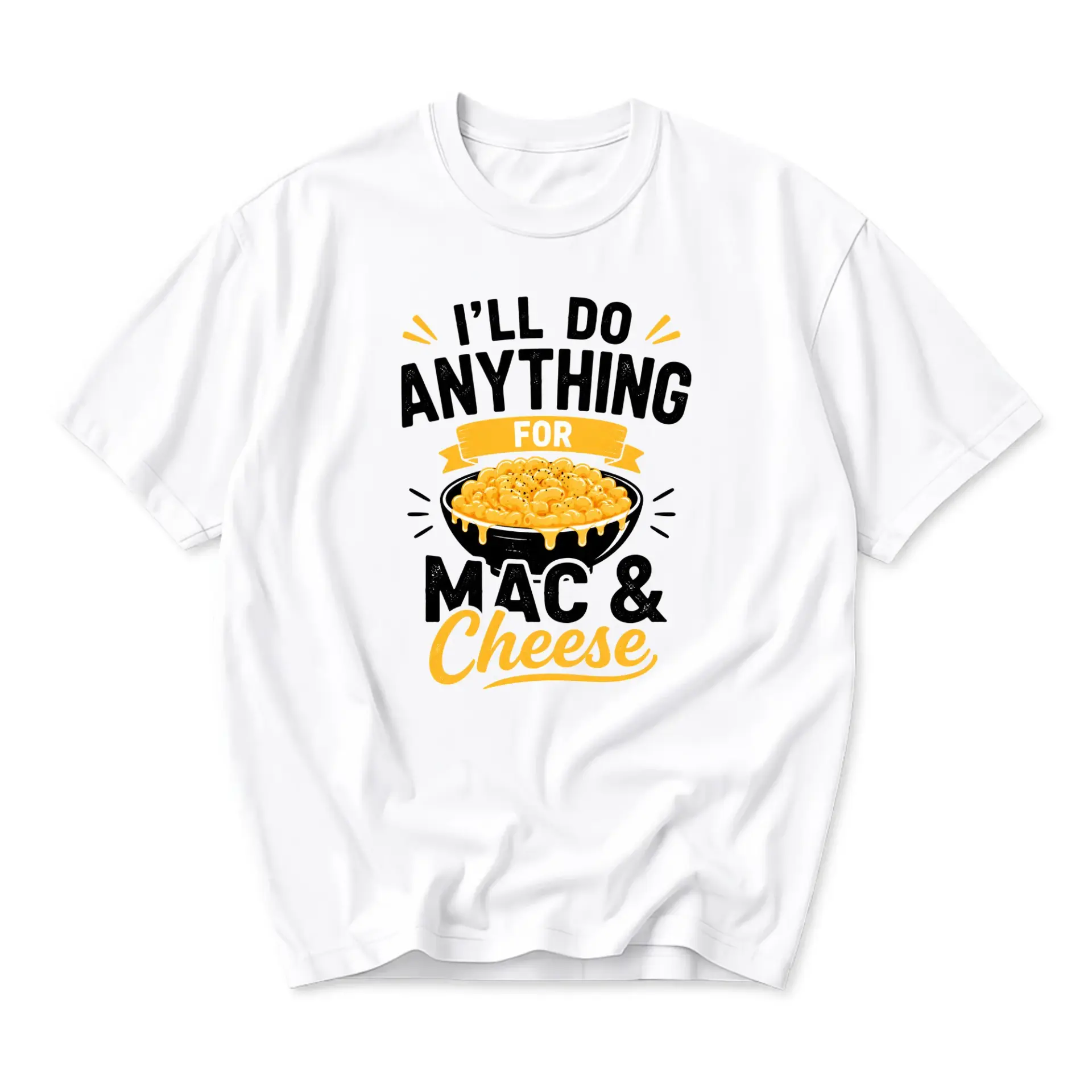 Funny Shirt I Will Do Anything for and Cheese Graphic Tee Unisex Casual