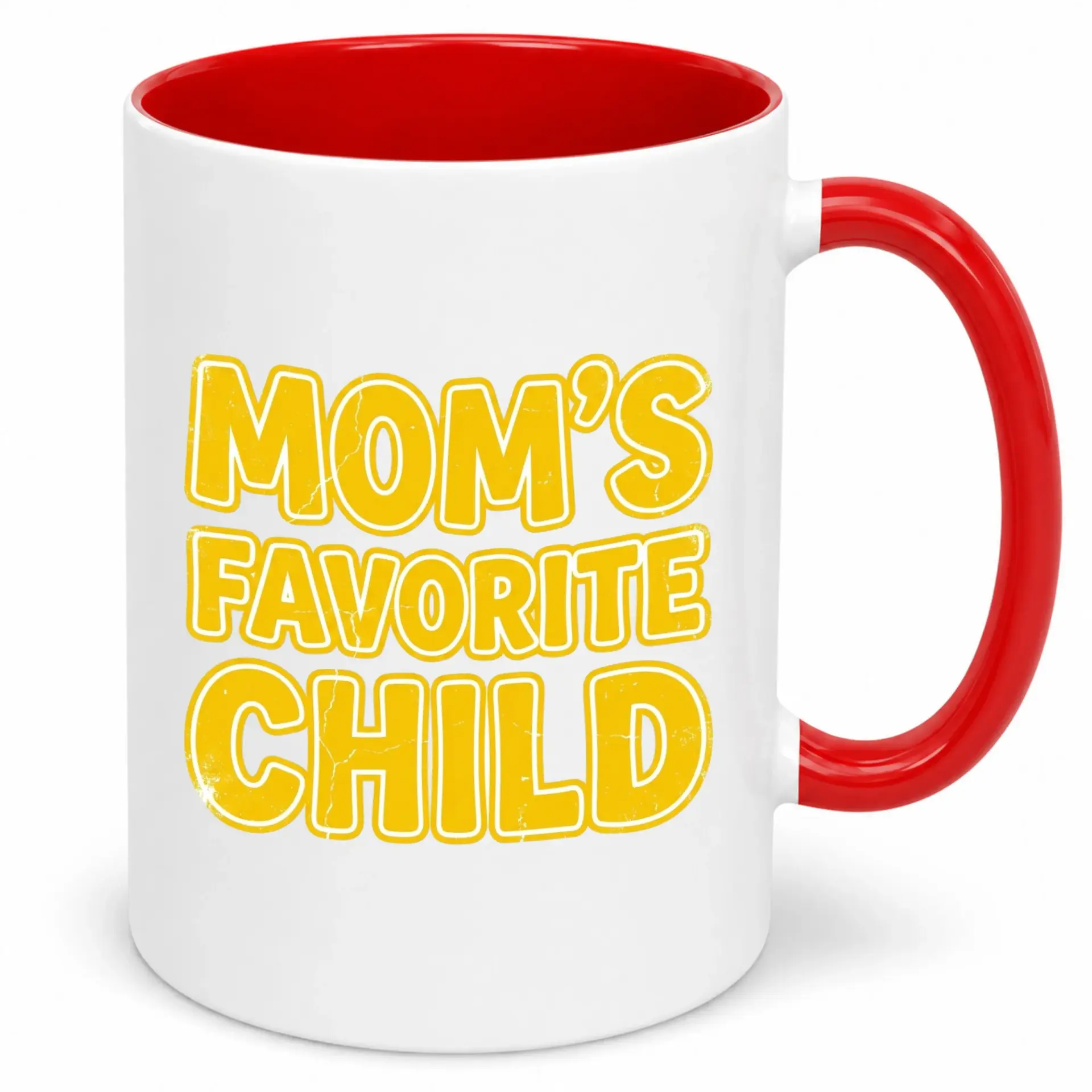 Mom's Favorite Child Ceramic Coffee Cup Humorous Gift for Mother's Day Birthday Family Celebration 11oz or 15oz