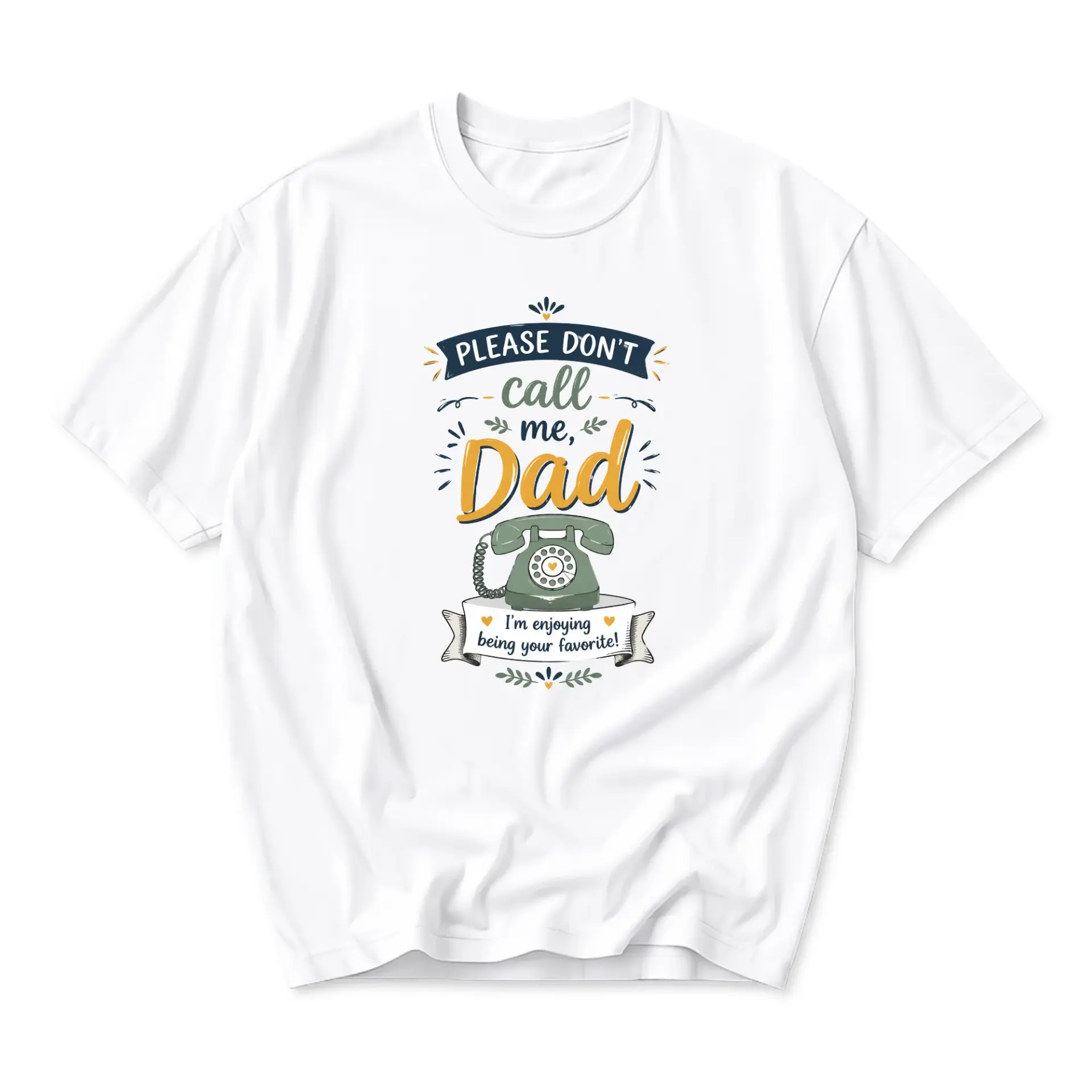 Funny Shirt Please Don't Call Me Dad Graphic Tee Unisex Casual Crew Neck Comfortable Cotton Blend Everyday Top