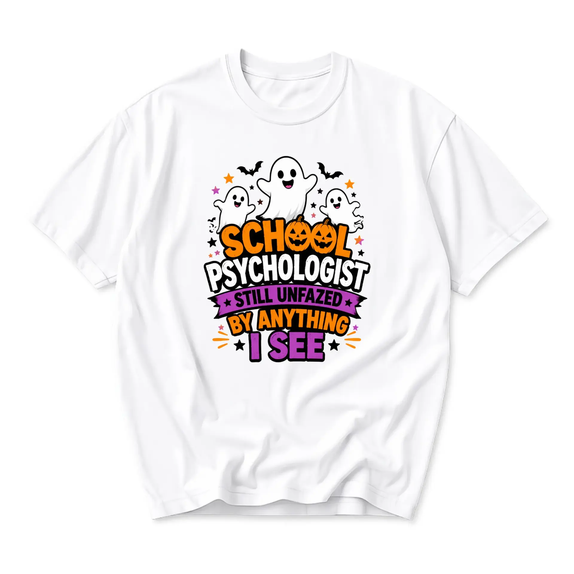 Funny School Psychologist Graphic Tee Unisex Crew Neck Short Sleeve Cotton Blend Comfortable Everyday Casual Shirt