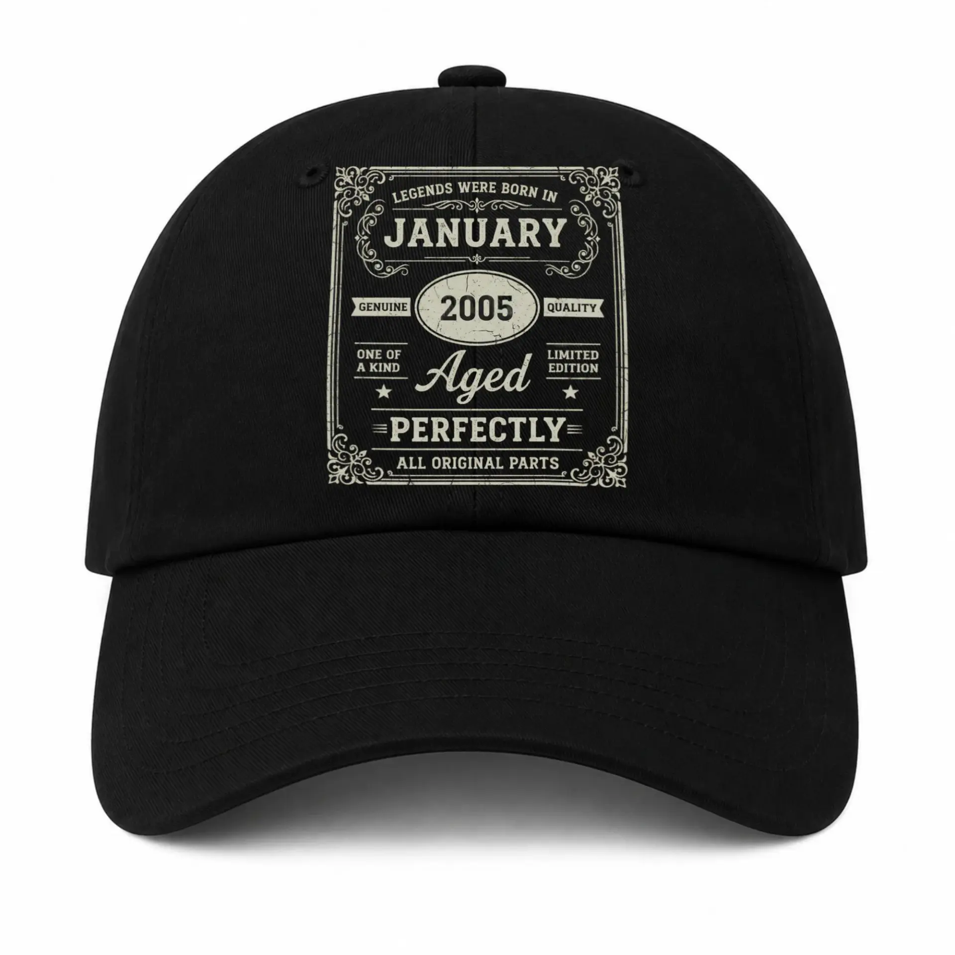 Baseball Cap Legends Born in January 2005 Vintage Style Hat for Adults