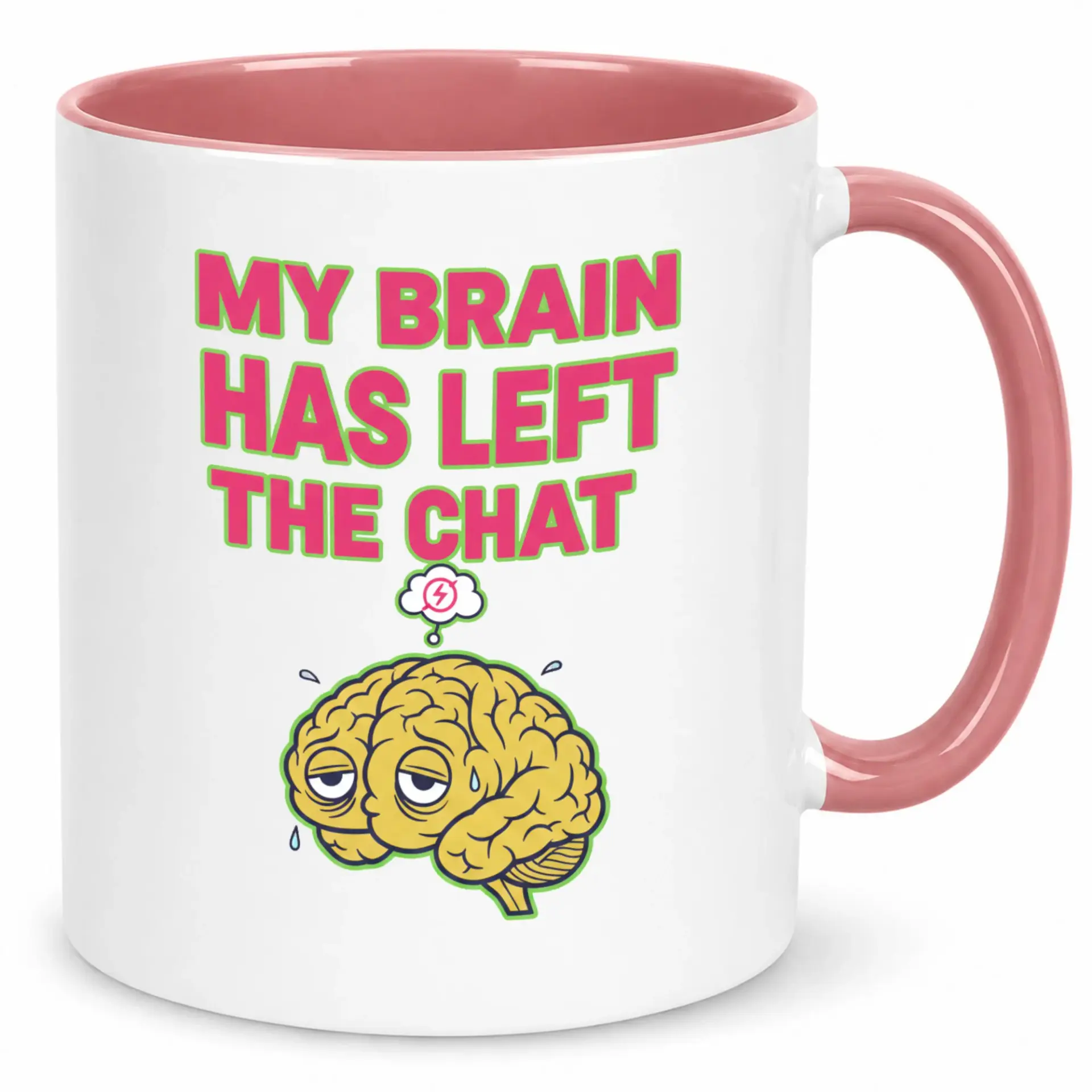 Funny Brain Out of Office Ceramic Coffee Mug Humorous 'my Has Left the Chat' Saying Unique Gift for Coworkers & Friends