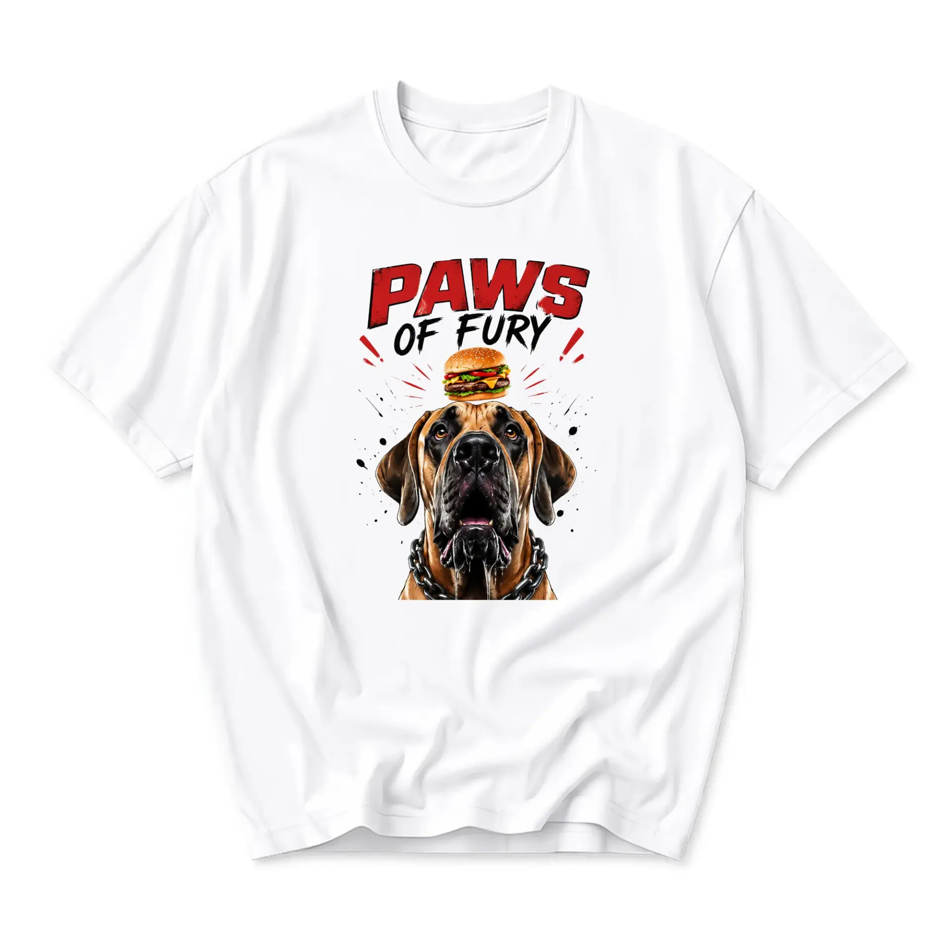 Funny Shirt Paws of Dog Graphic Tee Unisex Cotton Blend Casual Crew Neck