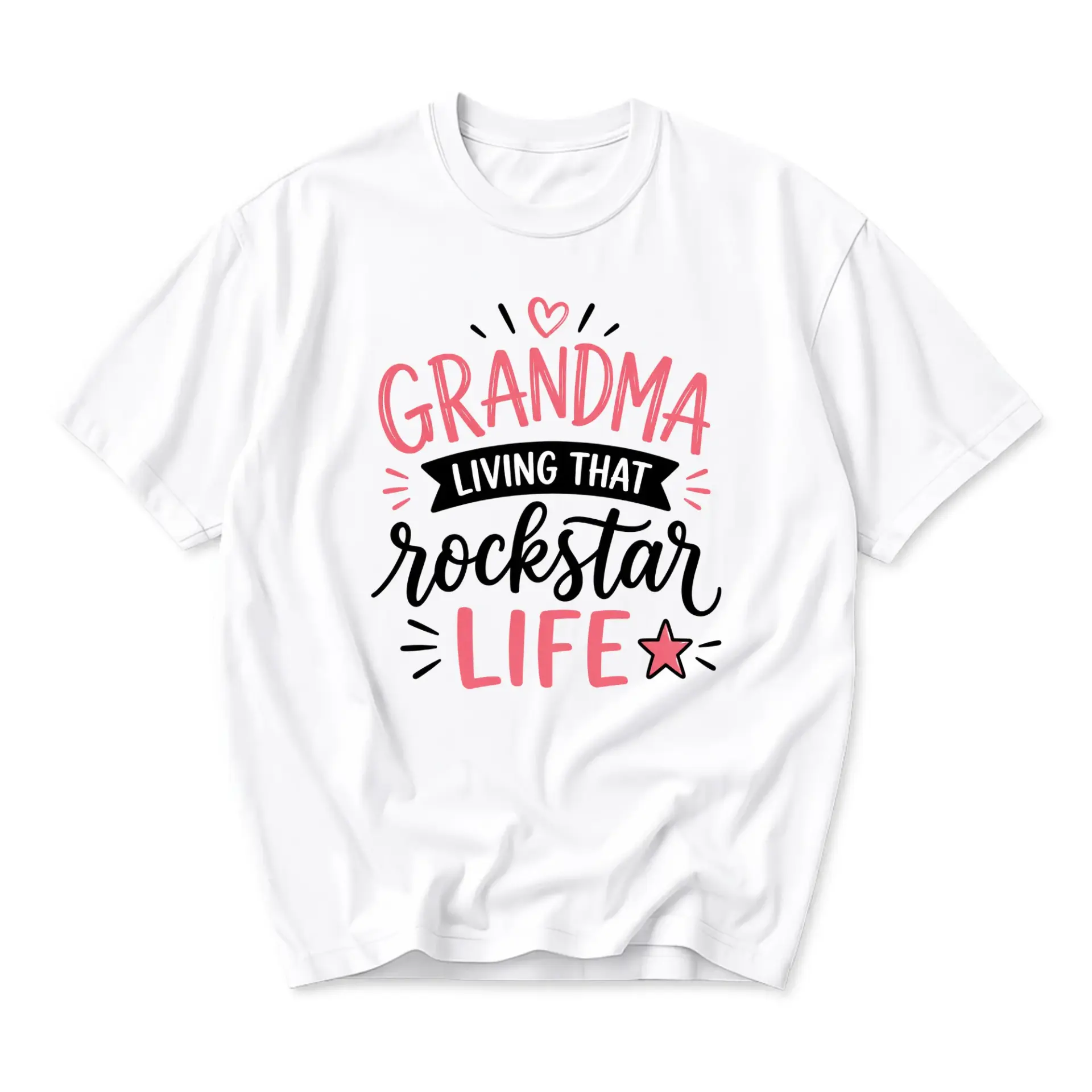 Funny Shirt Grandma Living That Life Graphic Tee Casual Unisex Crew Neck Top for Everyday Outfits and Gifting