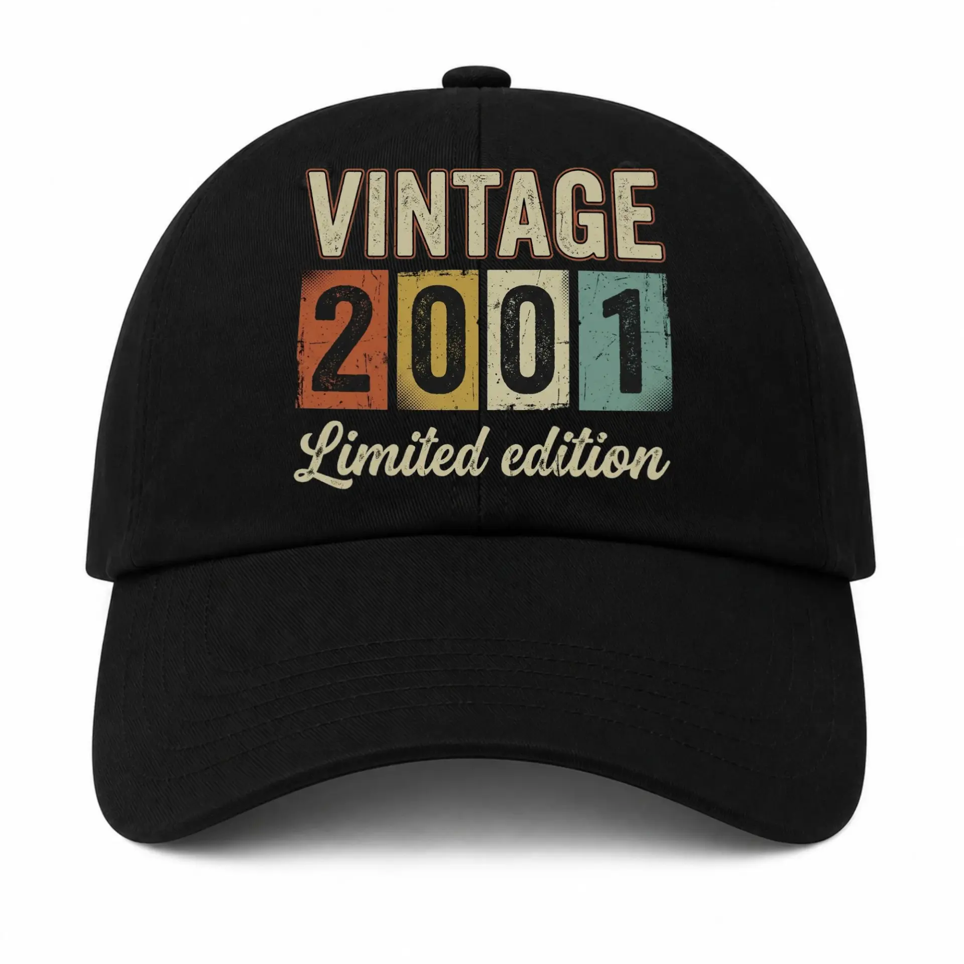 Baseball Cap Vintage 2001 Birthday Retro Style Distressed Graphic Hat