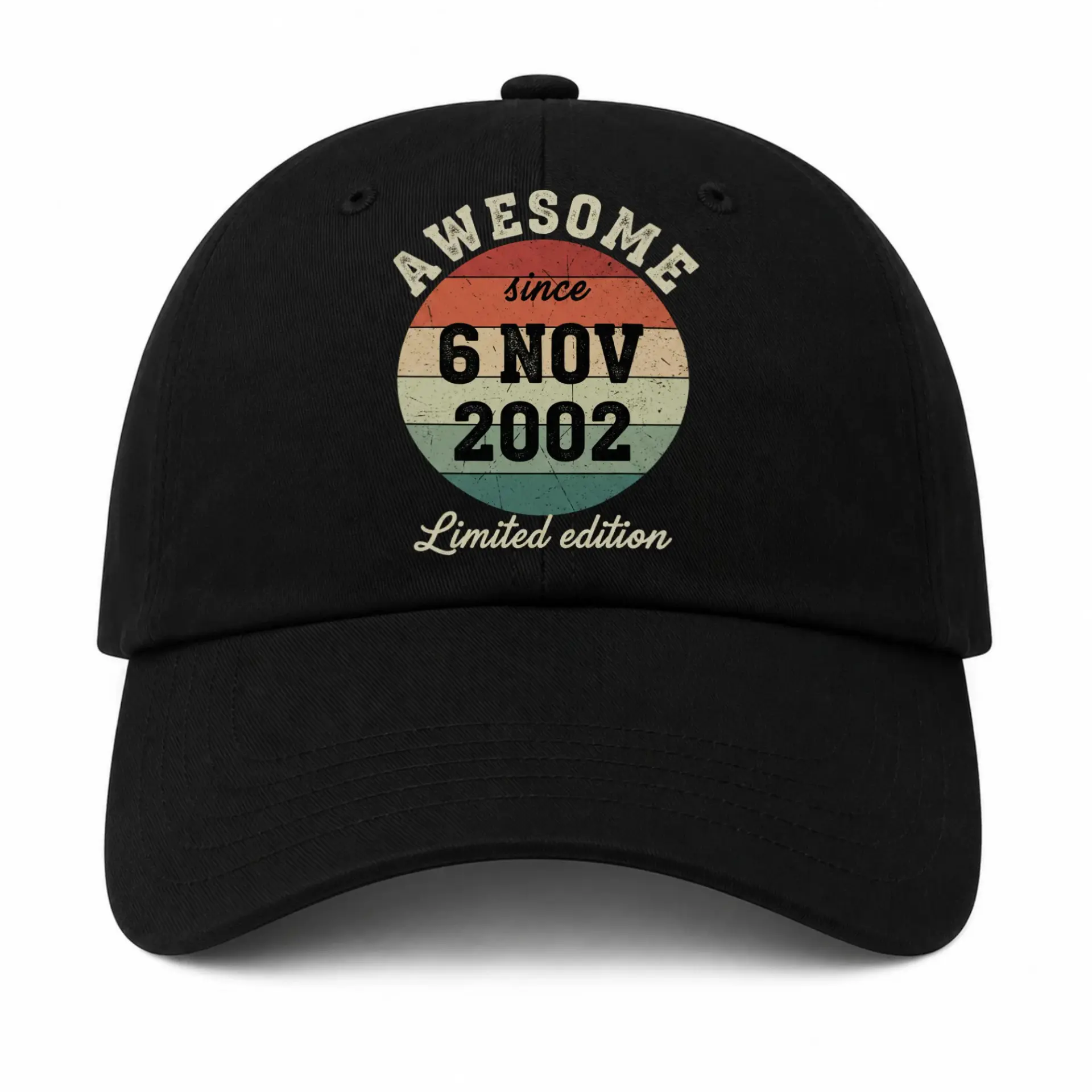 Baseball Cap Awesome Since November 2002 Retro Vintage Sunset Hat