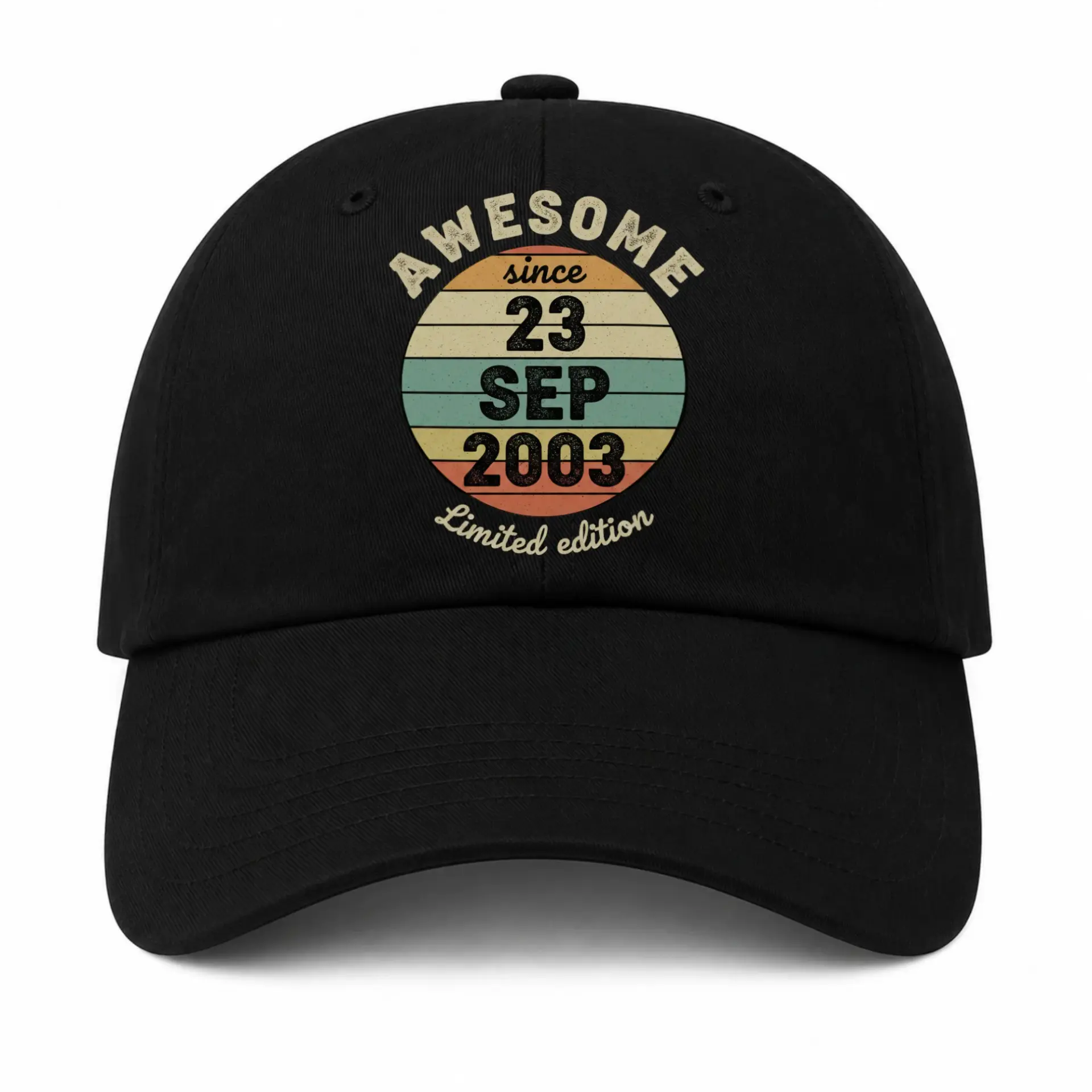 Baseball Cap Awesome Since September 2003 Vintage Retro Sunset Hat